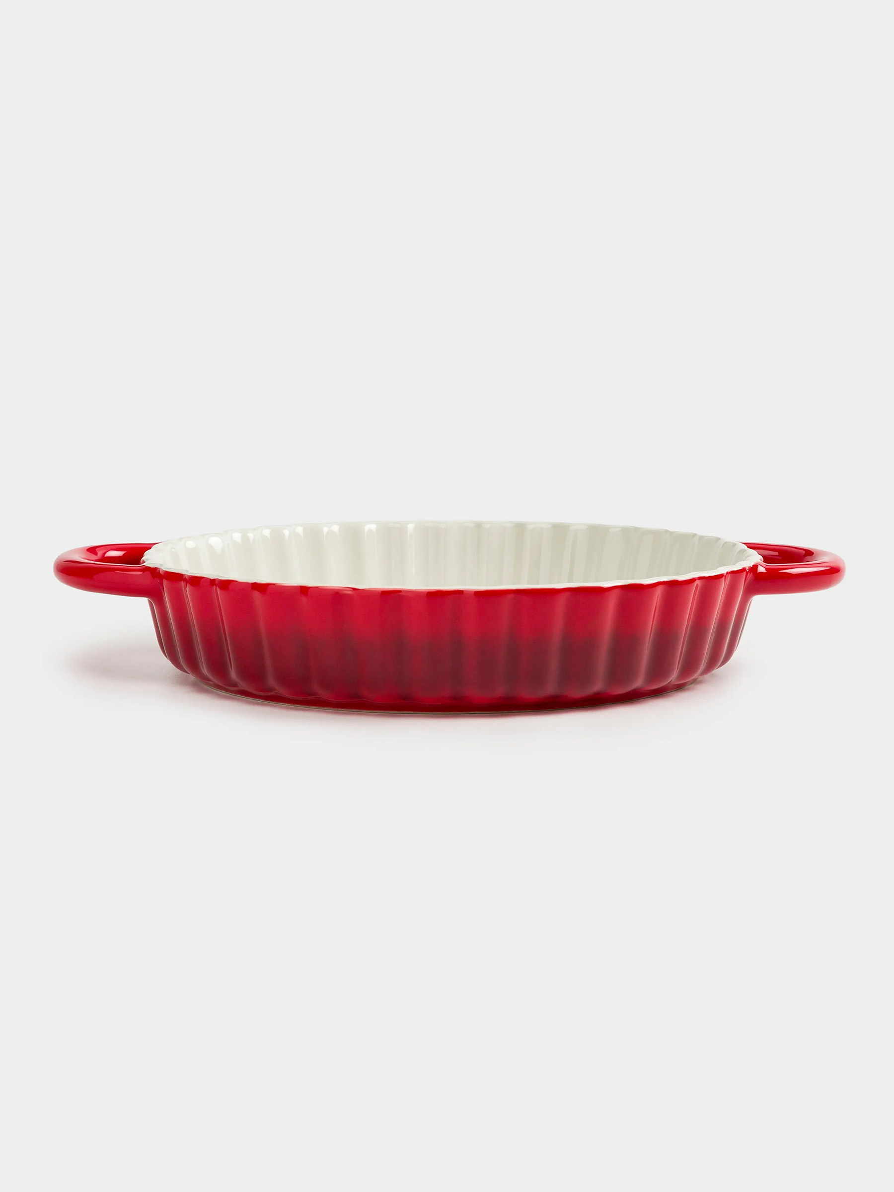 Baking dish, 28 cm, ceramic, round, burgundy, Gradient, Cakes gradient, image-0
