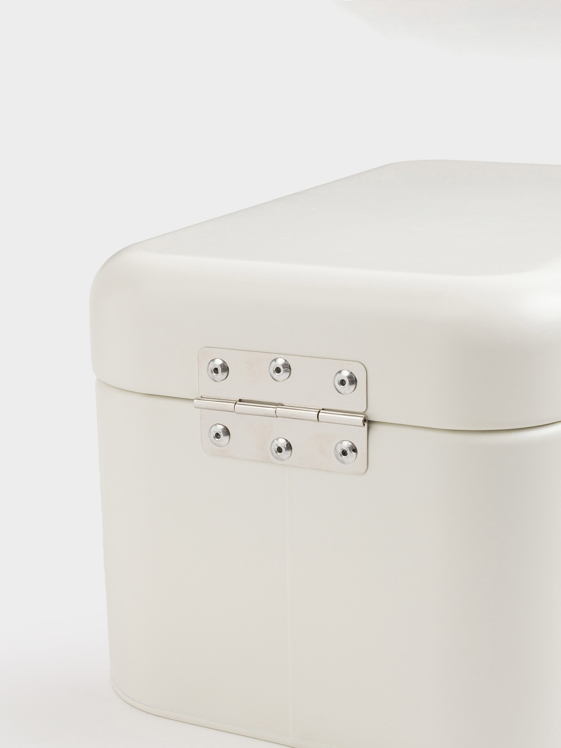 Bread box, 32x18x16 cm, metal / wood, rectangular, milky, Course, image-6