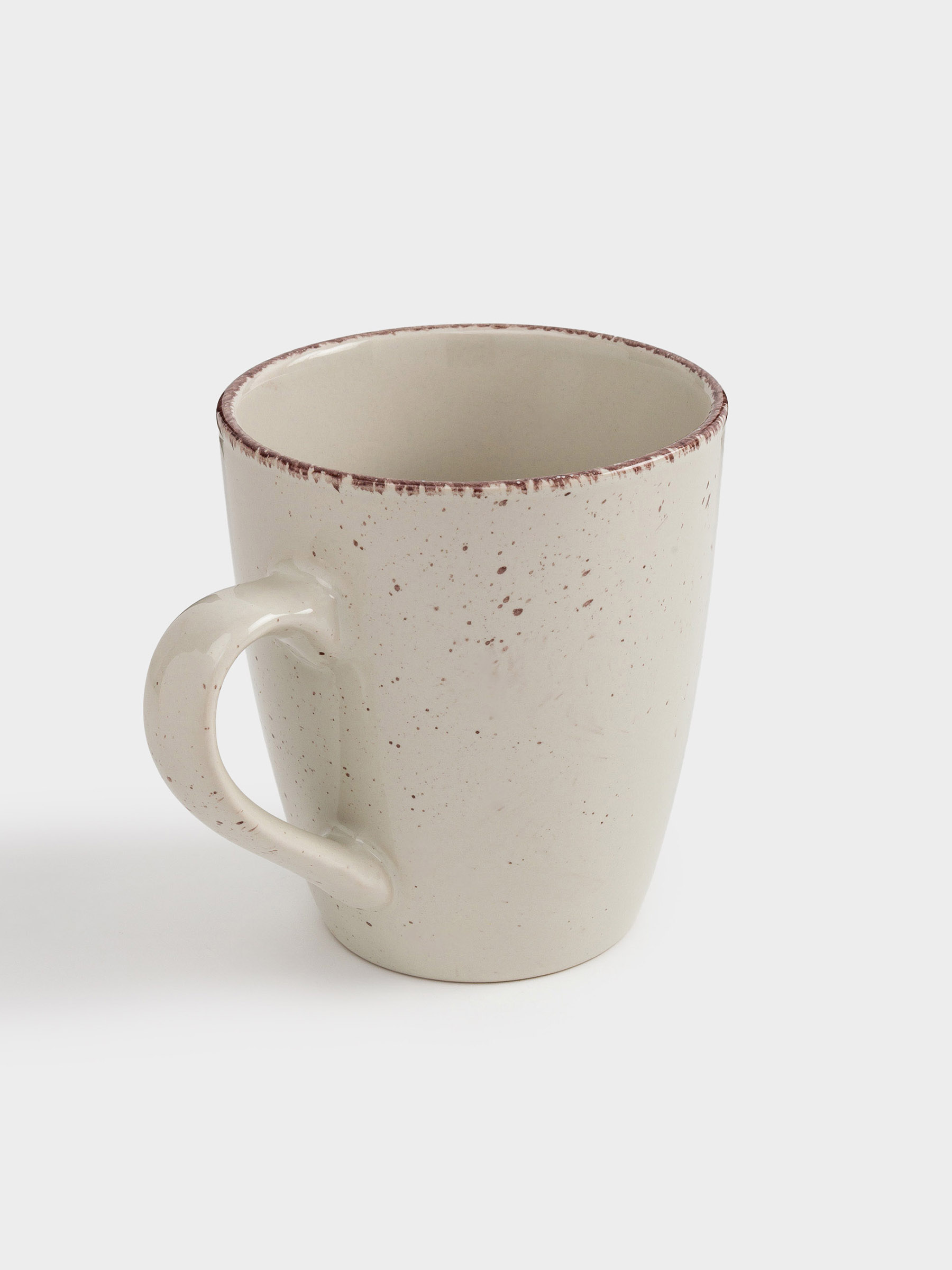 Mug, 400 ml, 2 pcs, ceramic, beige, speckled, Speckled, image-5