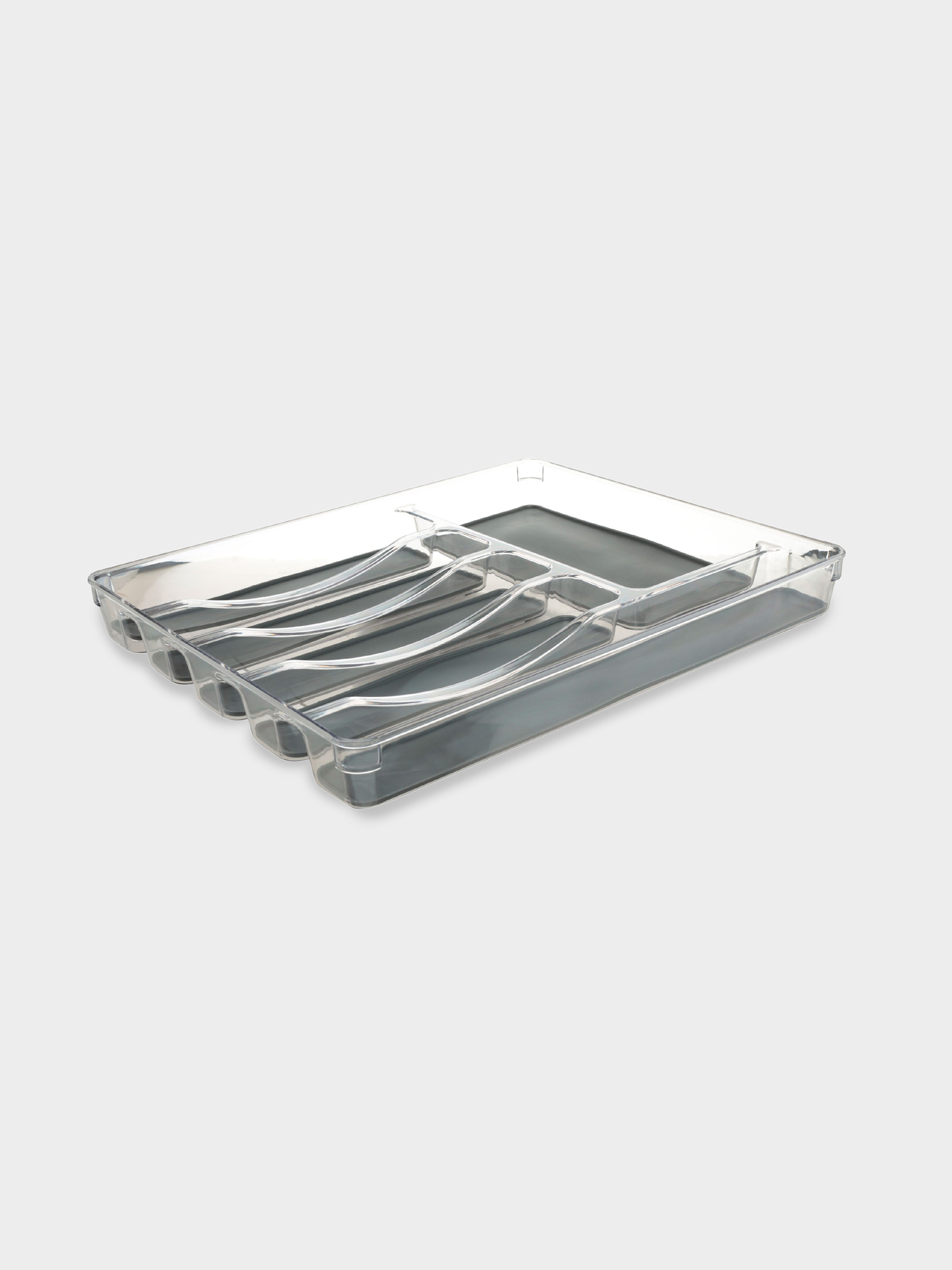 Cutlery tray, 40x32 cm, 6 compartments, removable linings, plastic / rubber, Non-slip new, image-1