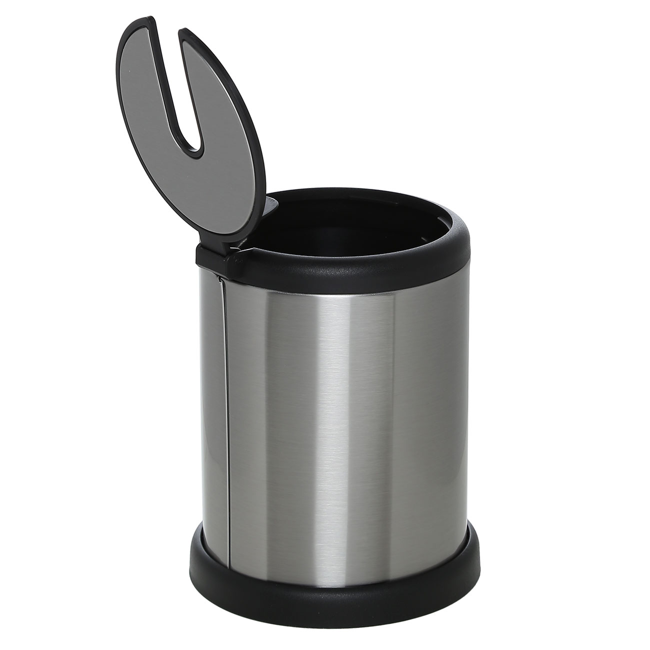 Toilet brush, 39 cm, with automatic stand, rubber / steel, Antei