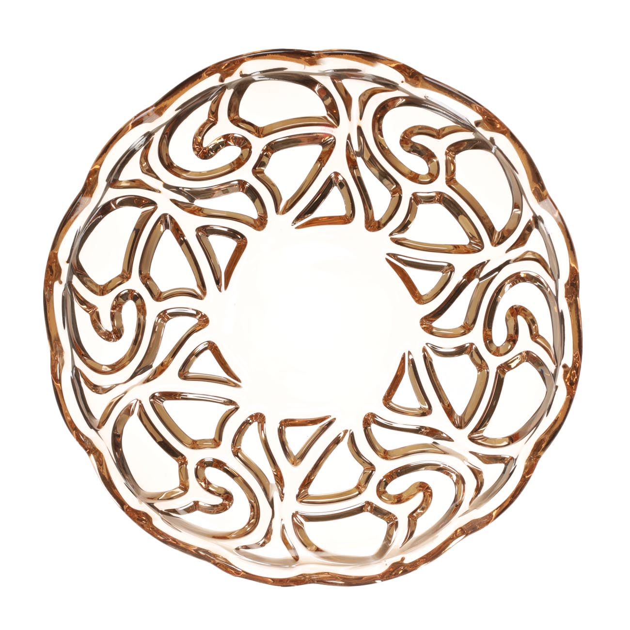 Dish, 32 cm, glass R, amber, Patterns, Gala, image-0
