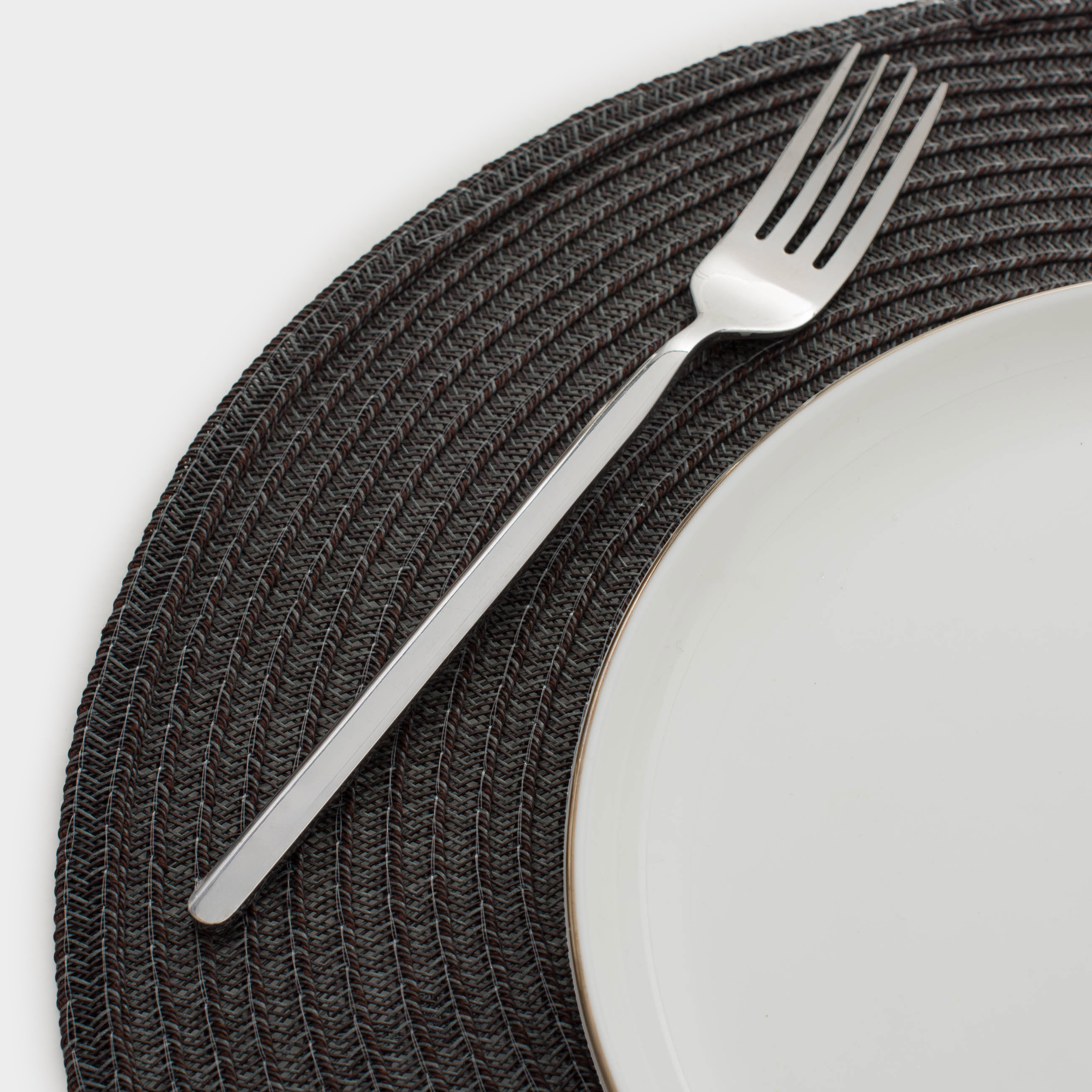 Placemat, 38 cm, polypropylene/PET, Round, Graphite, Basic