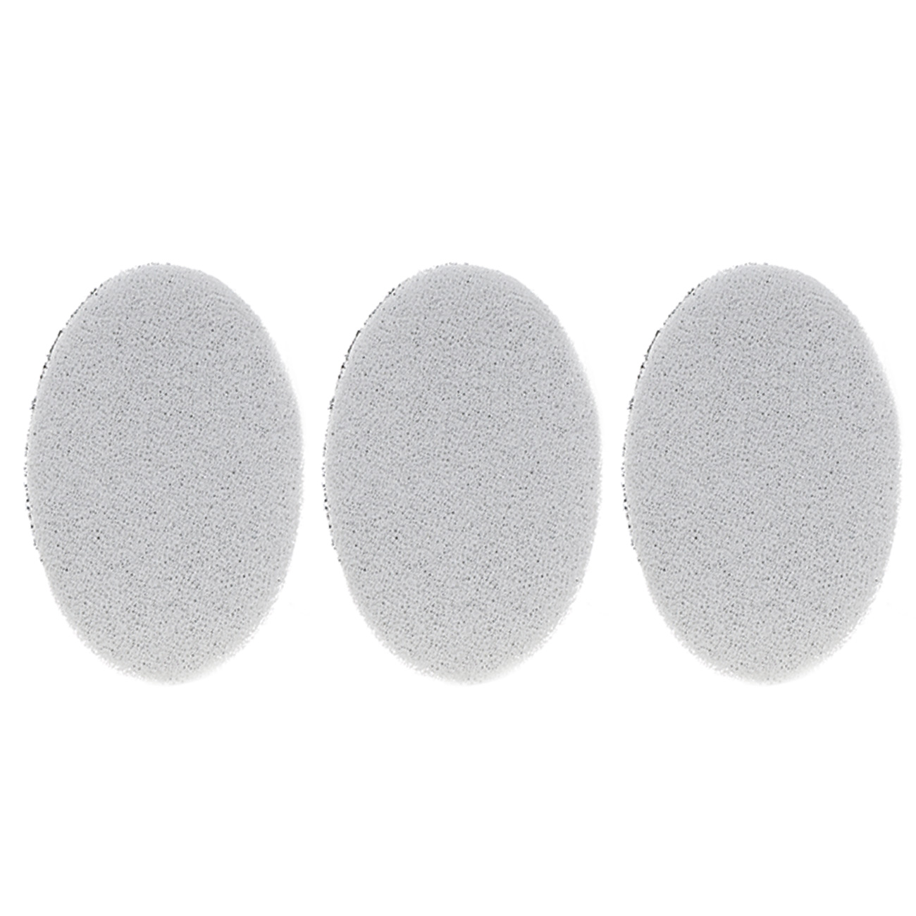 Sponge for washing dishes, 9x6 cm, 3 pcs, abrasive, oval, black and gray, Black clean