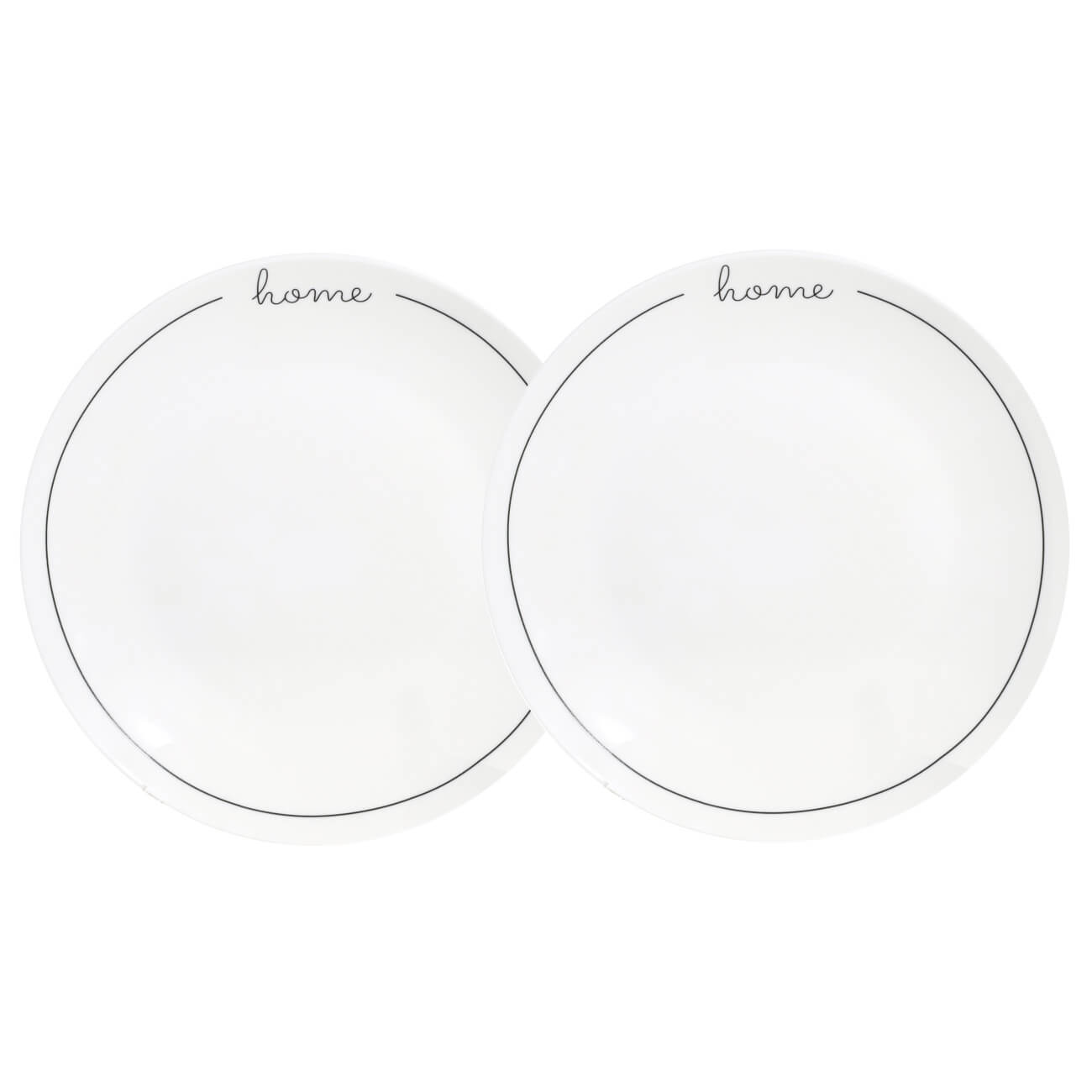 Dessert plate, 20 cm, 2 pcs, porcelain N, white, Home, Scroll white