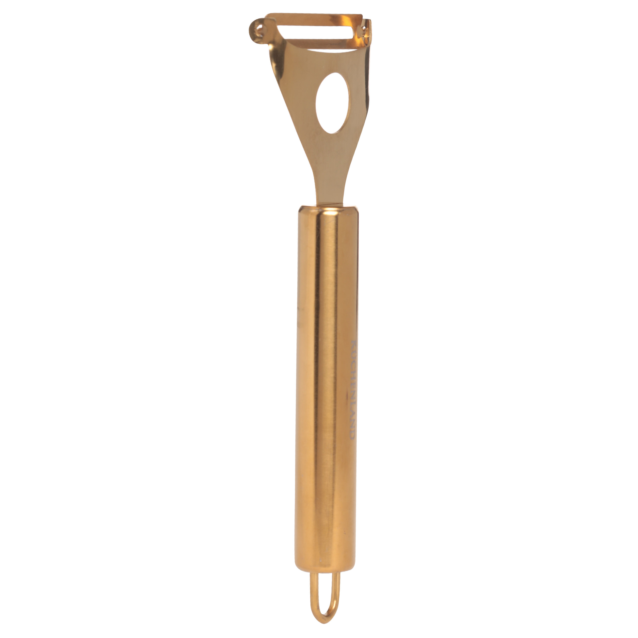 Vegetable peeler, 17 cm, steel, golden, Spiro gold