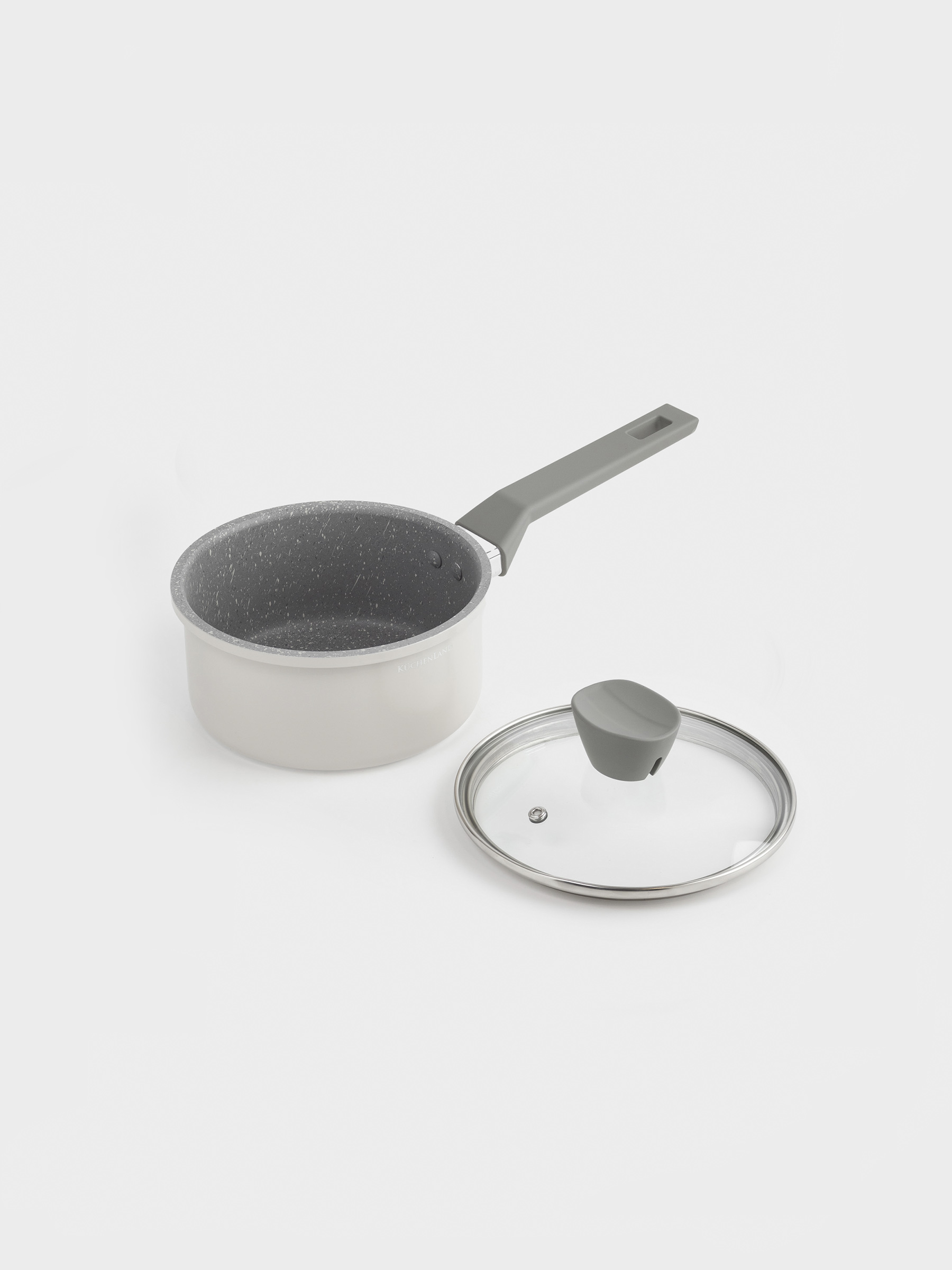 Tableware set, 4 items, coated, aluminum, beige, Tasty, image-5