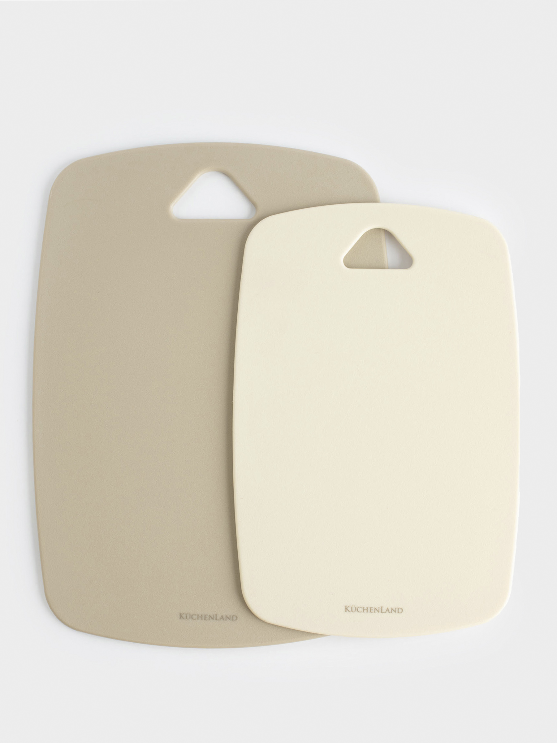 Cutting board, 30/35 cm, 2 pcs, plastic, milk/gray-brown, Soft kitchen, image-1