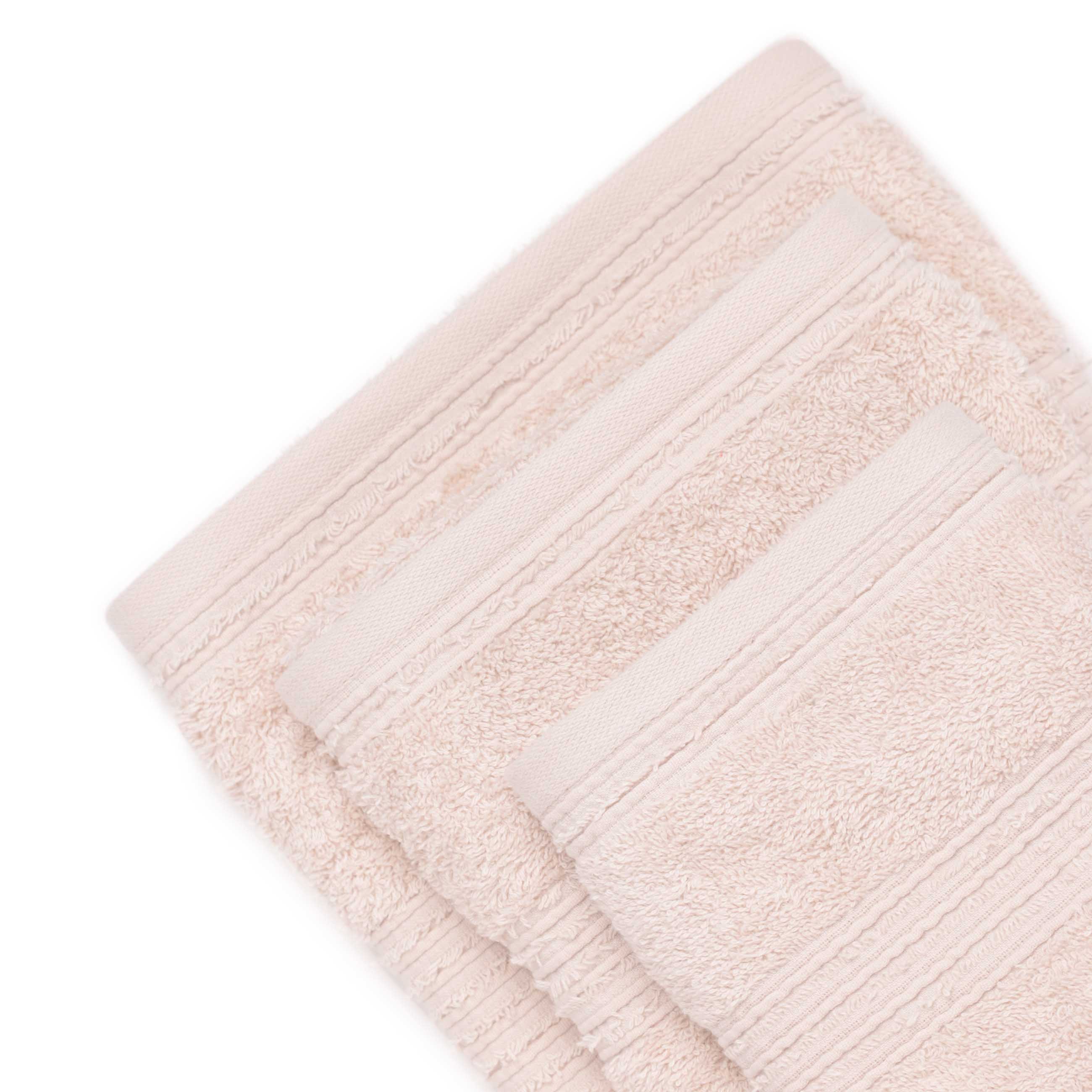 Towel set, 40x60 / 50x90 / 70x140 cm, 3 pcs, cotton, beige, Natural cotton, image-2
