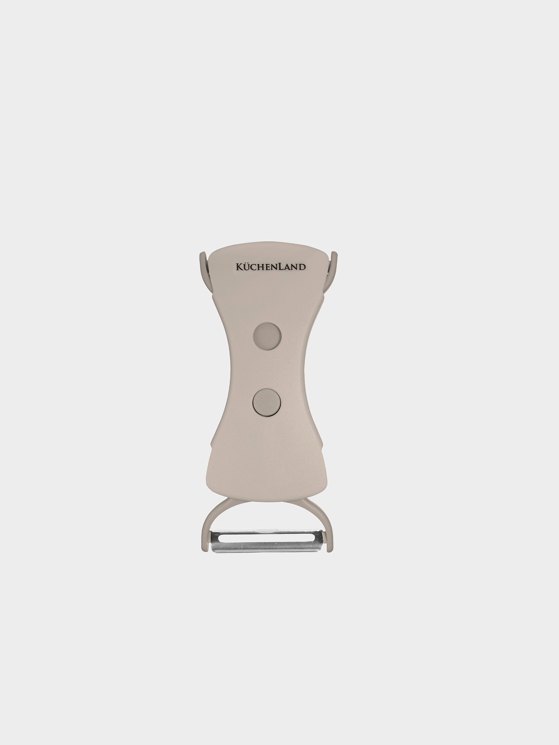 Vegetable peeler, 13 cm, double-sided, plastic / steel, beige, Shred, image-0
