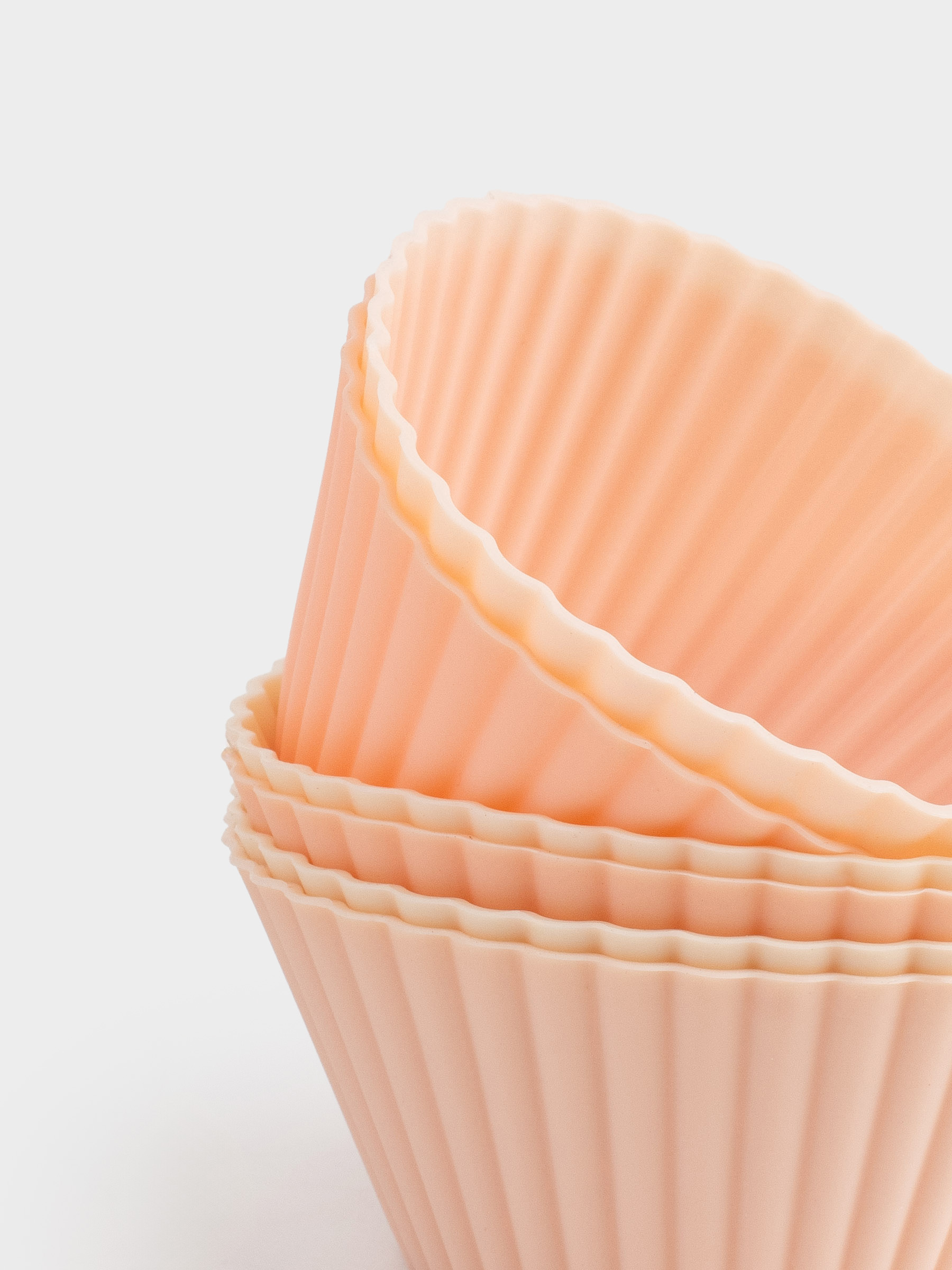 Cupcake baking dish, 7x3 cm, 6 pcs, silicone, beige, Bakery, image-4