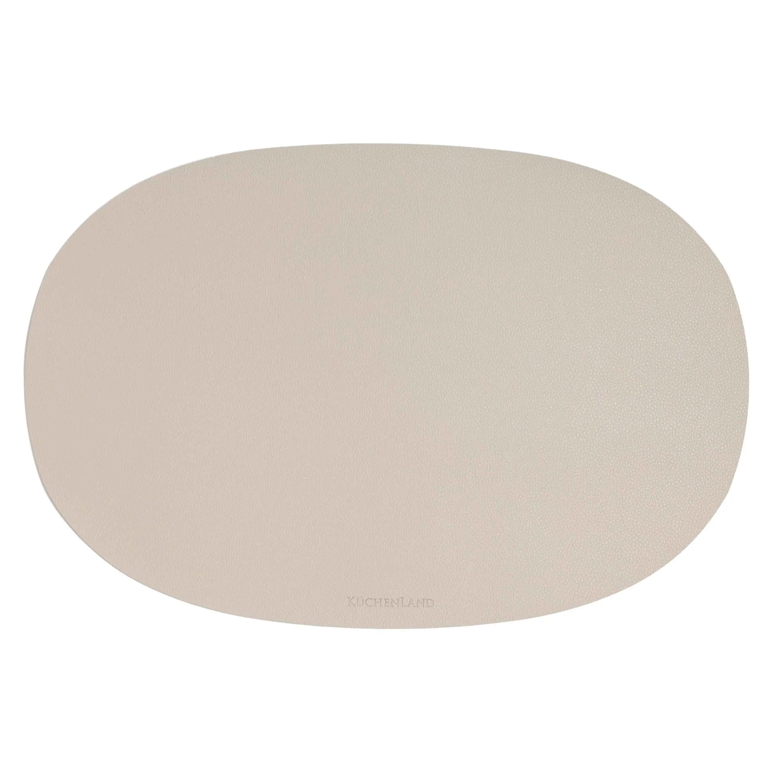 Placemat, 30x45 cm, PVC, oval, beige, Rock