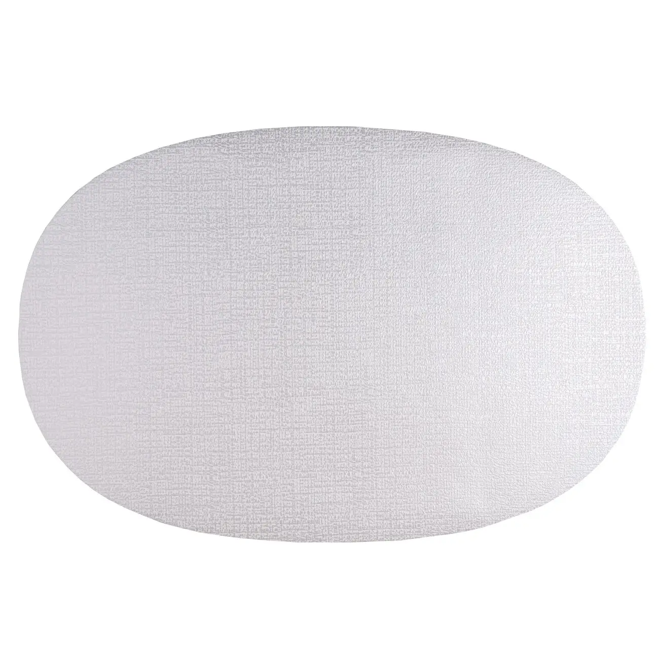 Placemat, 30x45 cm, PVC, oval, white, Silver drops, Rock