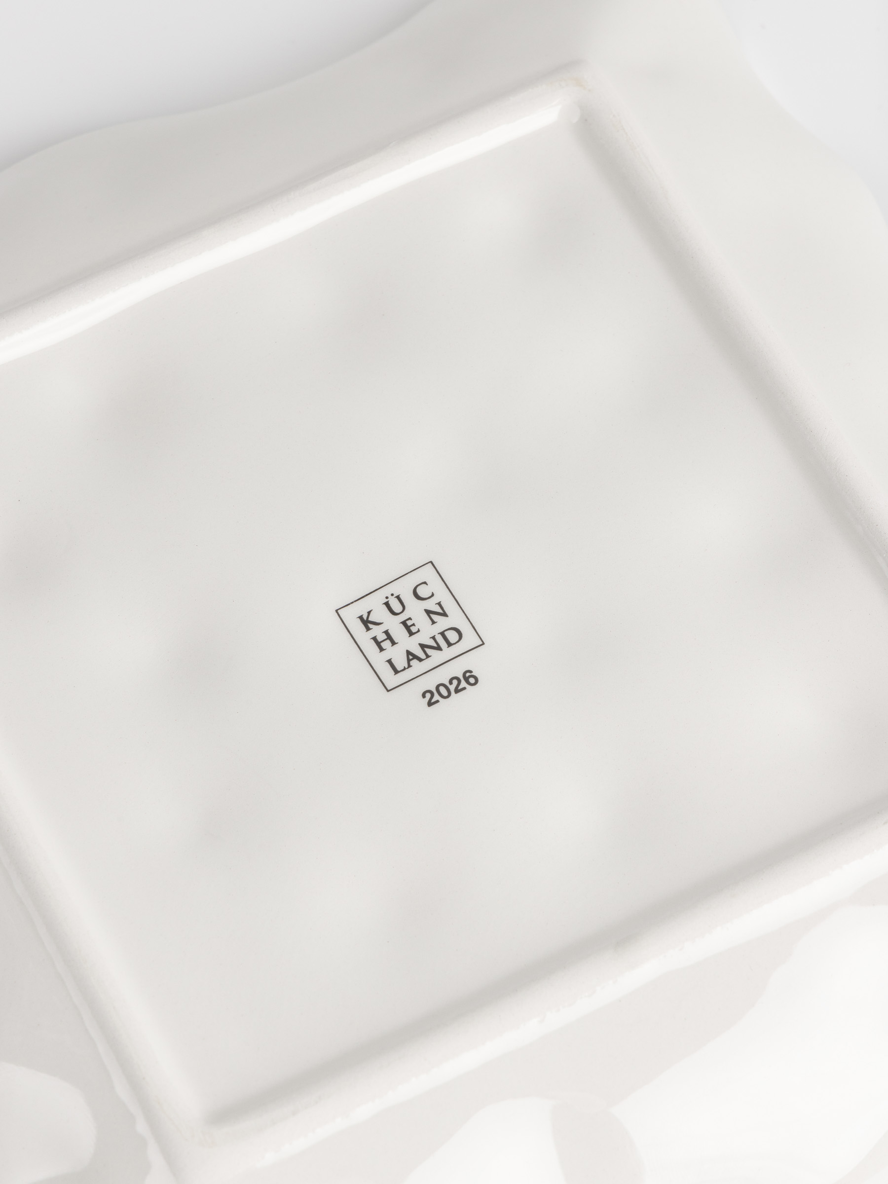 Dish, 22x22 cm, ceramic, square, Horse with Christmas tree, Christmas green, image-5