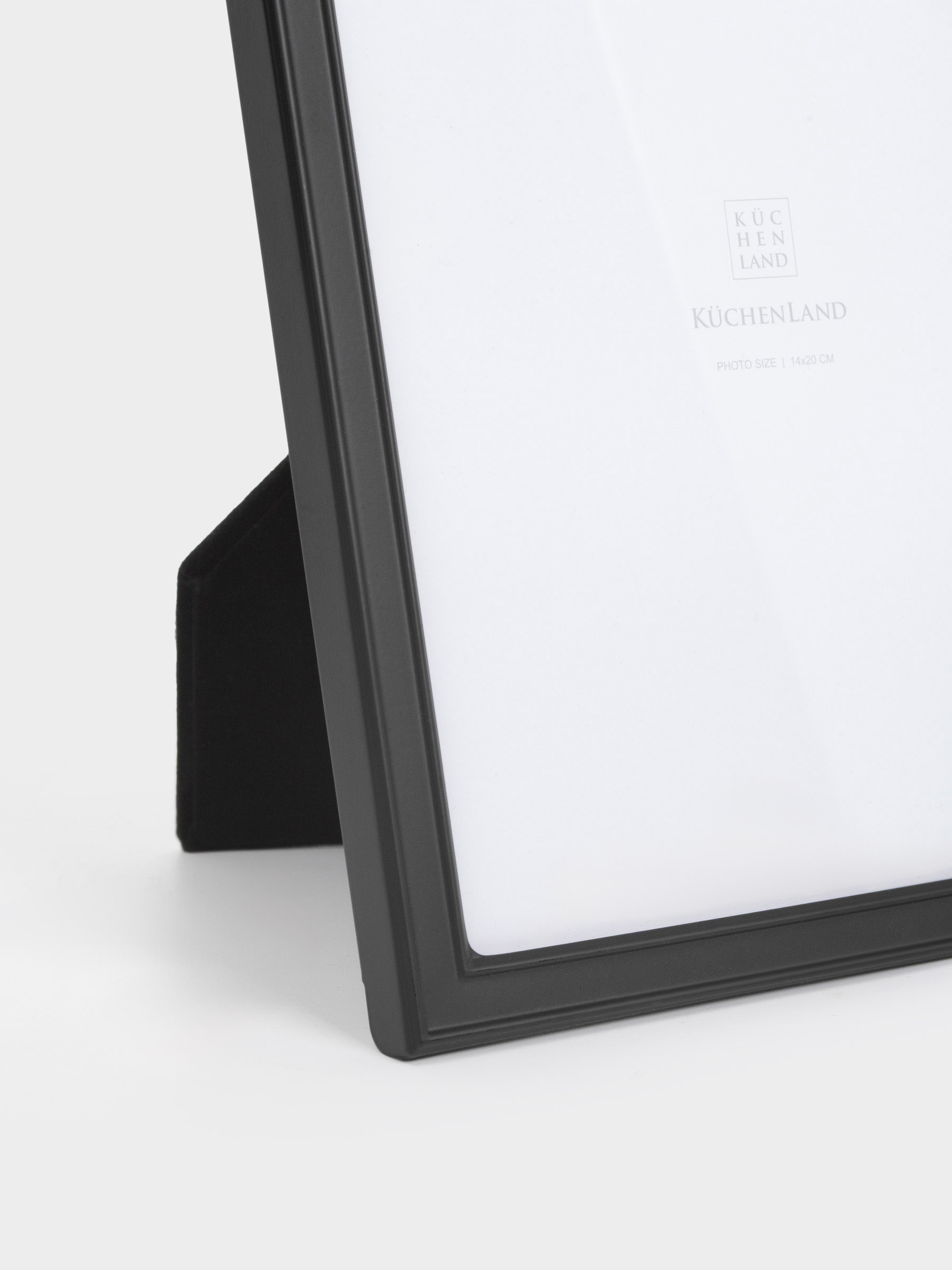 Photo frame, 17x22 cm, plastic / glass, black, image-2