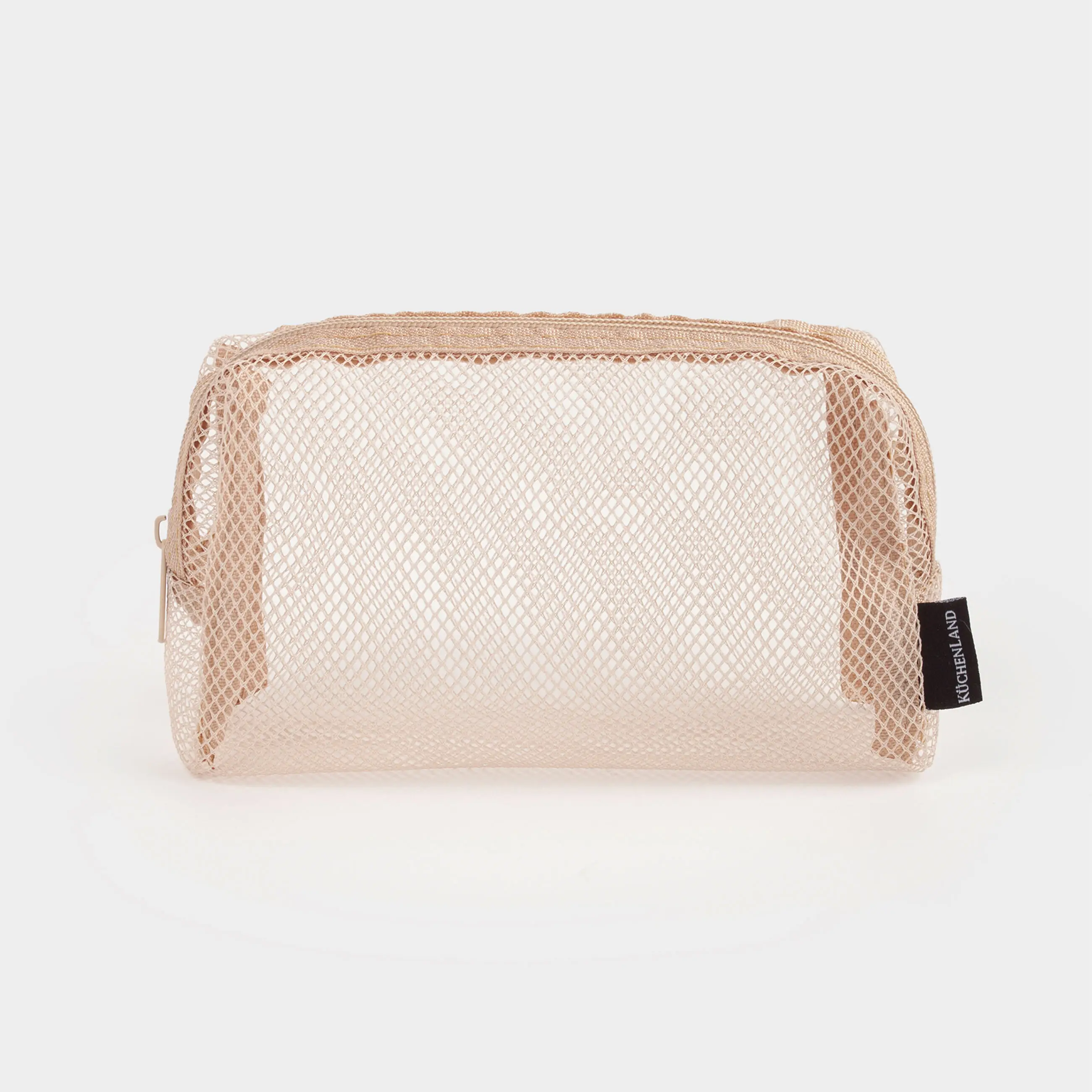 Cosmetic bag, 18x12 cm, polyester, beige, Mesh, Easy Travel