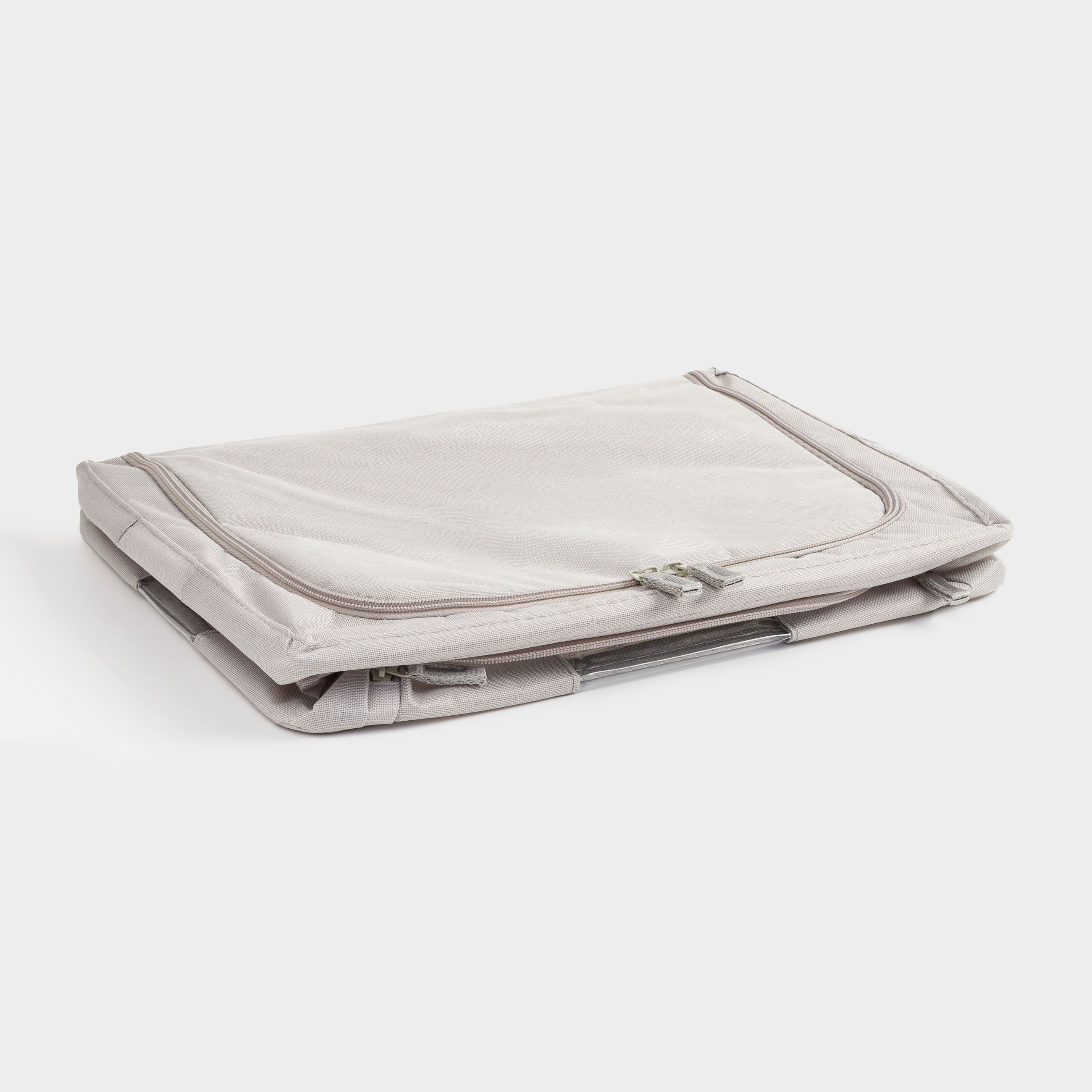 Organizer-box for things, 50x40x22 cm, with zipper, oxford, gray, Pedant