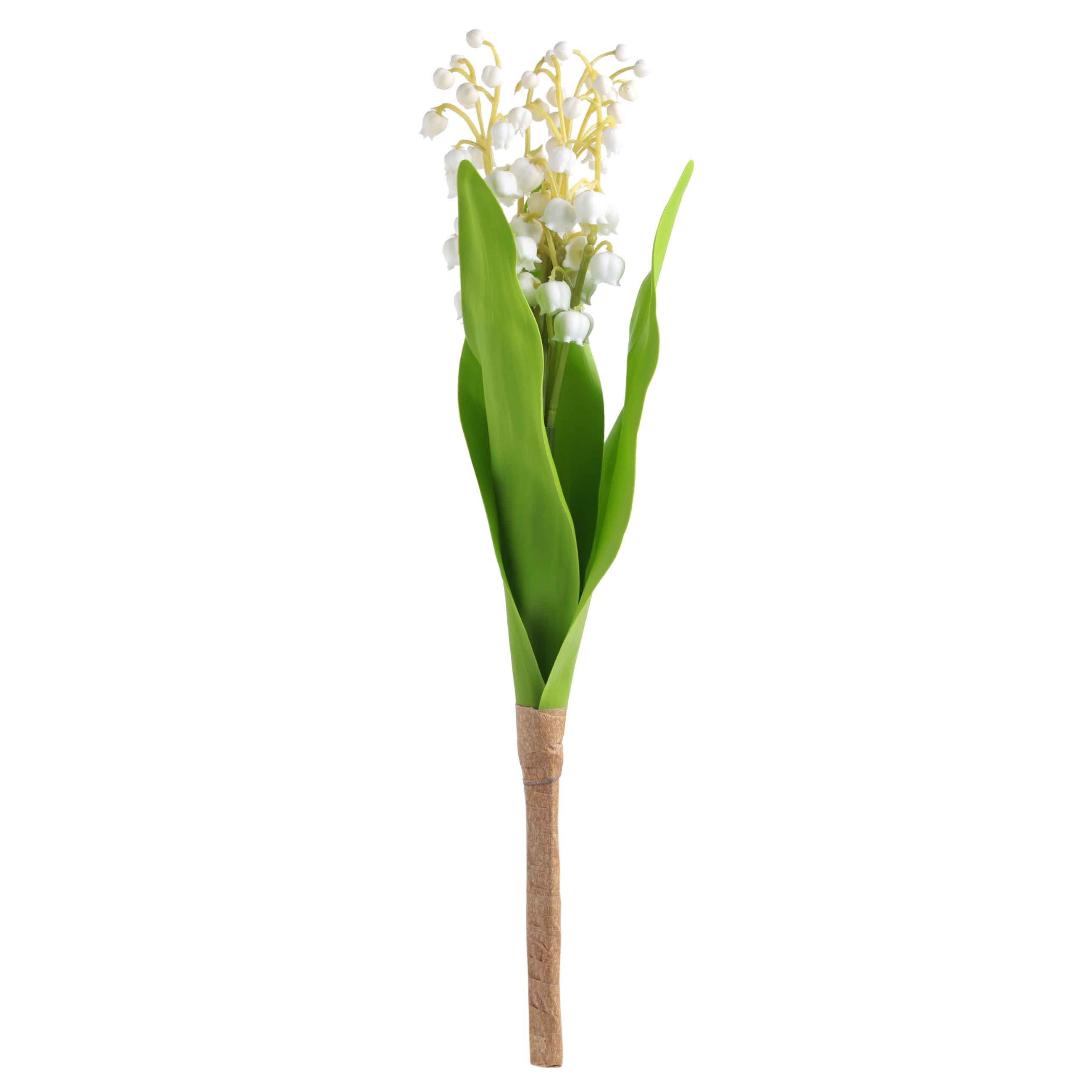 Artificial bouquet, 32 cm, rubber / metal, Lily of the valley, May-lily