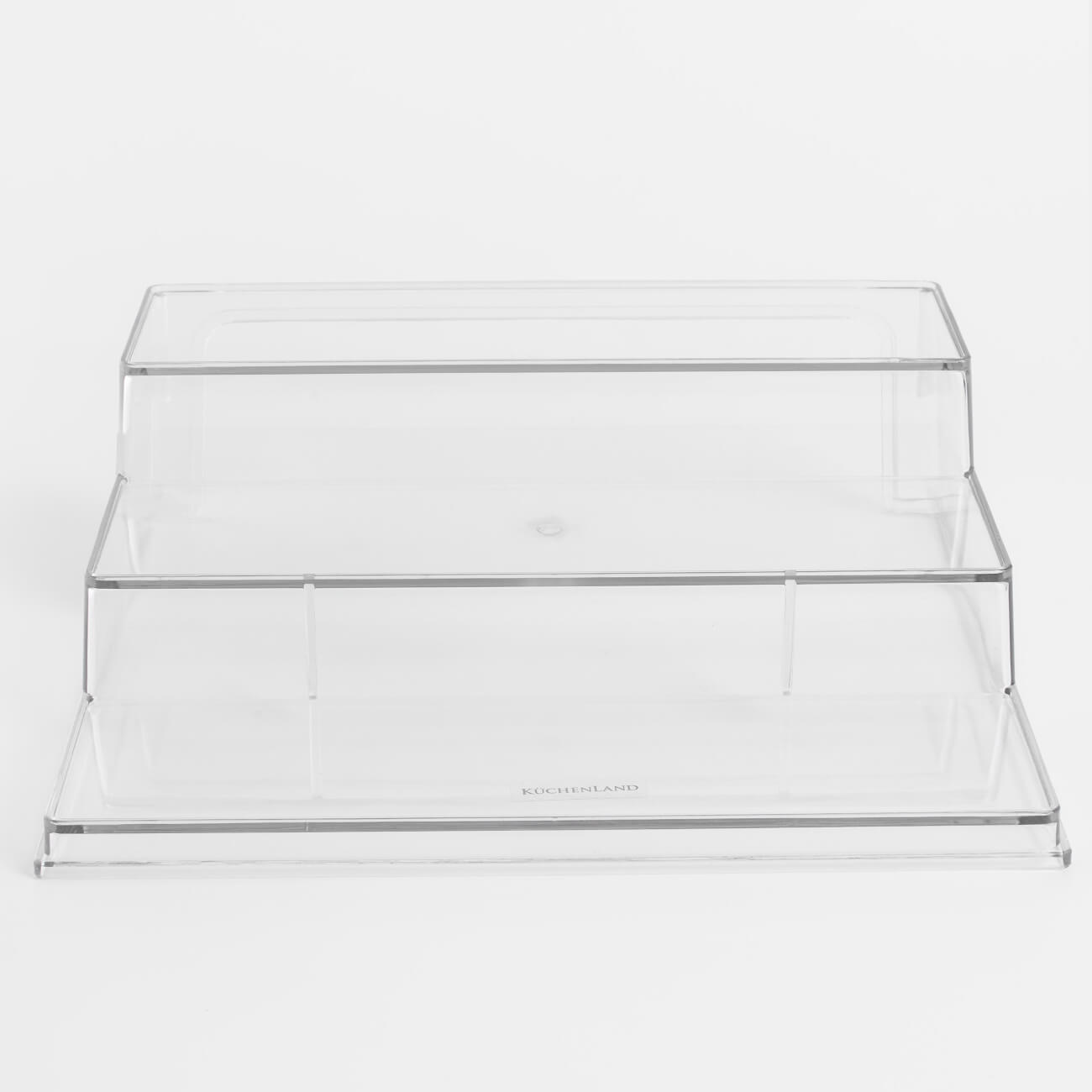 Shelf organizer for the cabinet, 25x23 cm, 3 levels, plastic, Basic