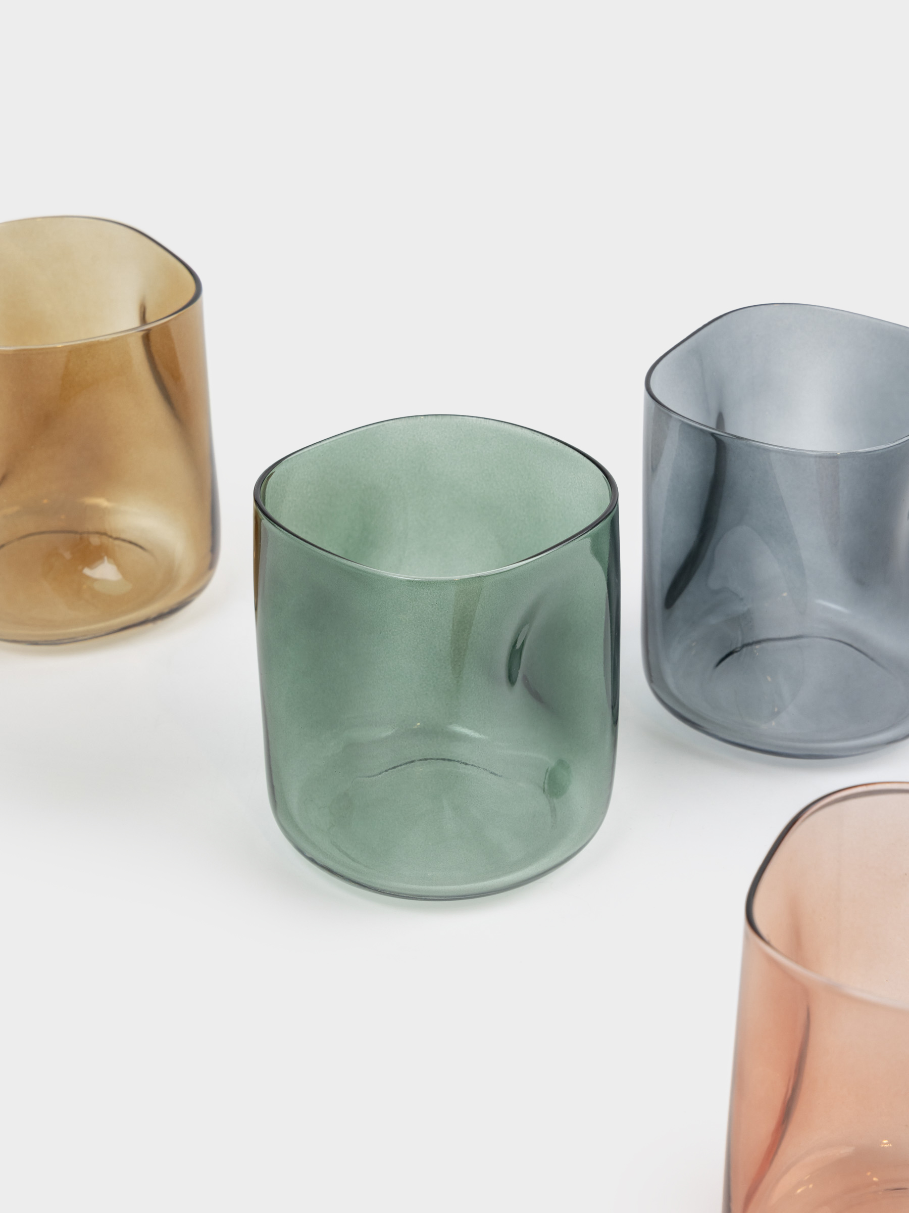 Glass, 9 cm, 330 ml, 4 pcs, glass, color, Rodengo, image-1