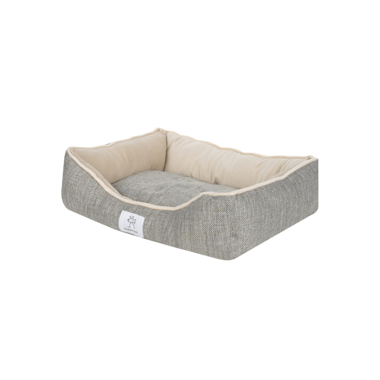 Pet lounger, 47x39x12 cm, polyester, light grey, Funny pet