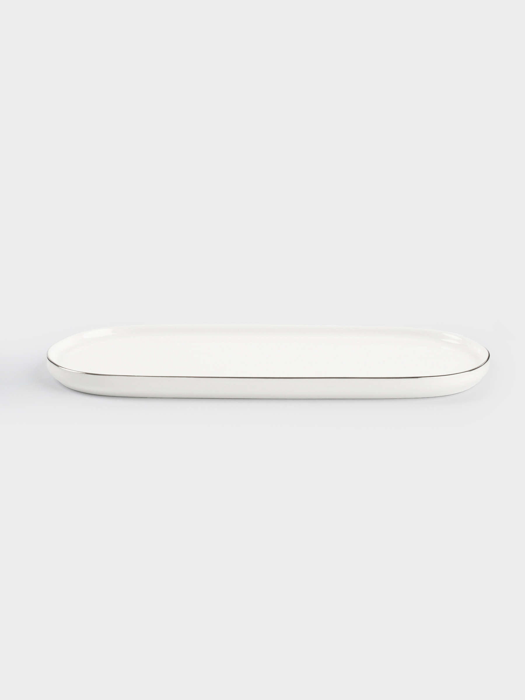 Dish, 25x11 cm, porcelain F, oval, white, Ideal silver, image-4