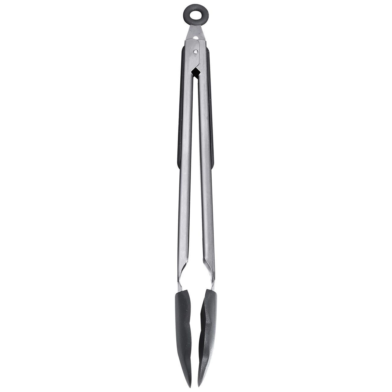 Kitchen tongs, 34 cm, steel / silicone, grey, Assist, image-0