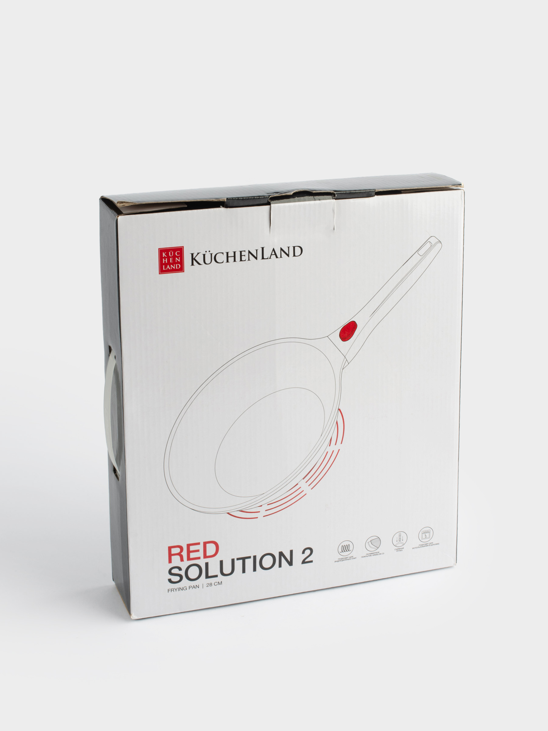Frying pan, 28 cm, removable handle, coated, aluminum, Solution Red 2, image-10