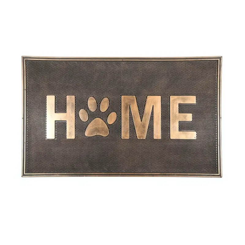 Door mat, 45x75 cm, rubber, bronze-black, Home, Home deco