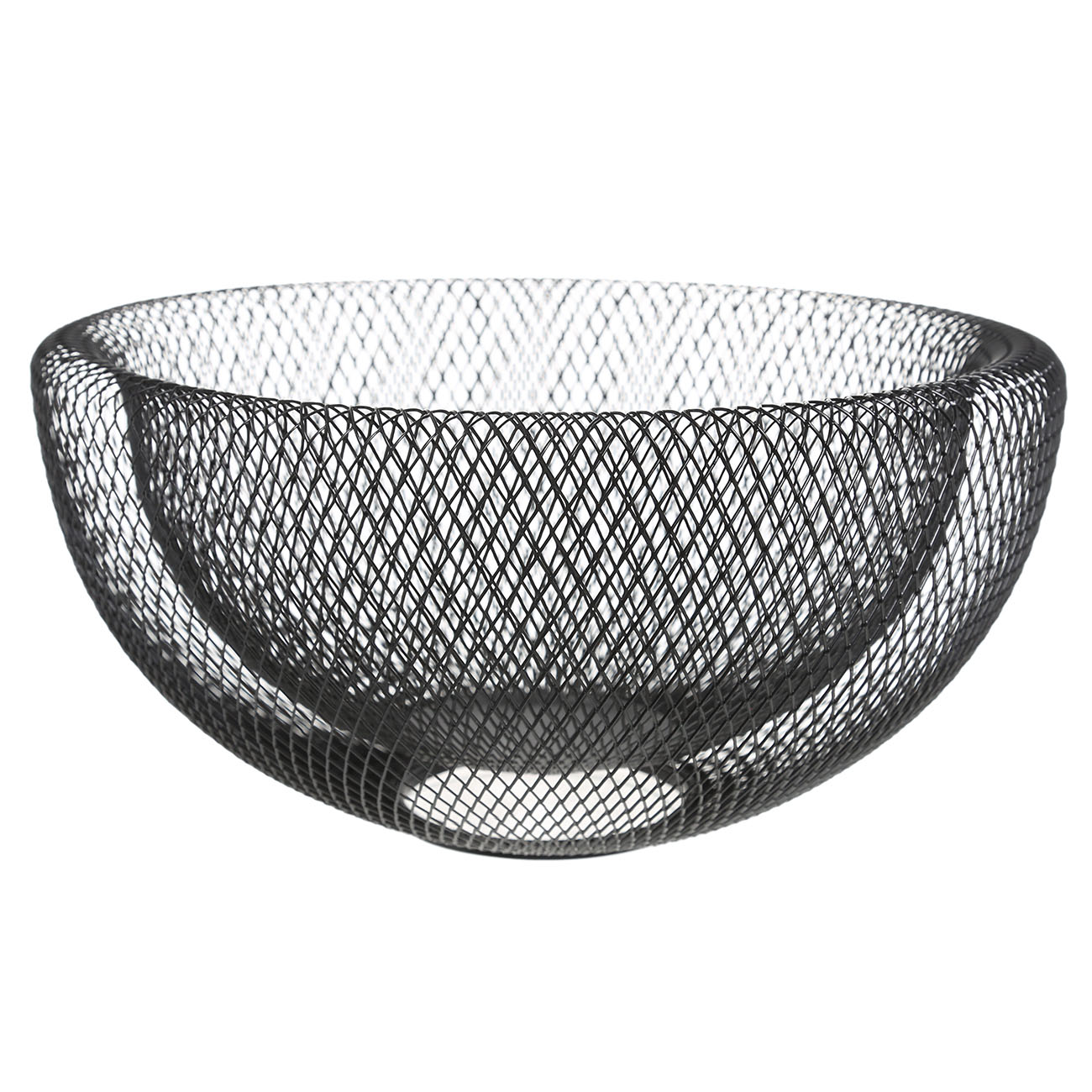 Fruit basket, 30 cm, metal, black, Mesh, Twist cell, image-0