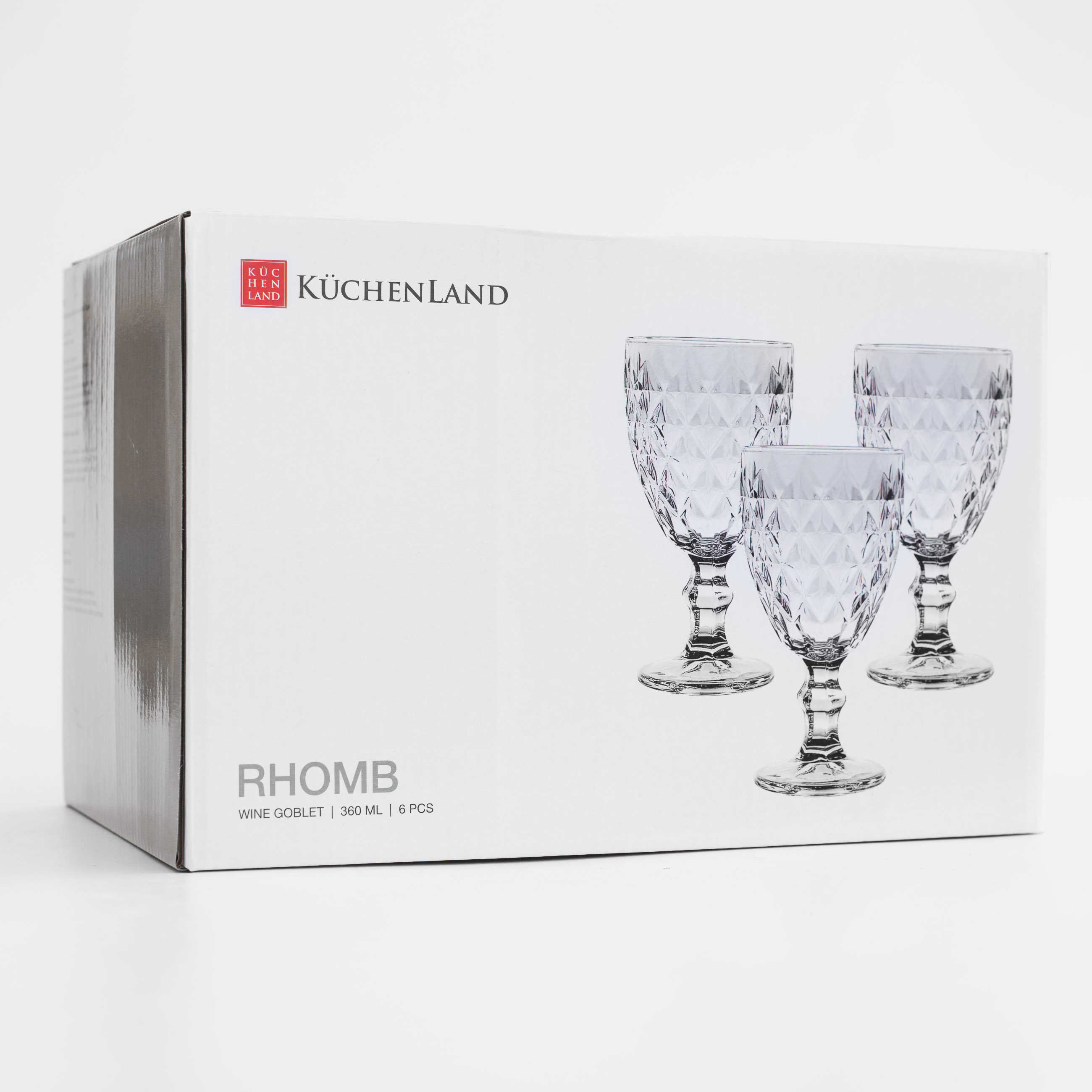 Wine glass, 360 ml, 6 pcs, glass R, Rhomb, image-5