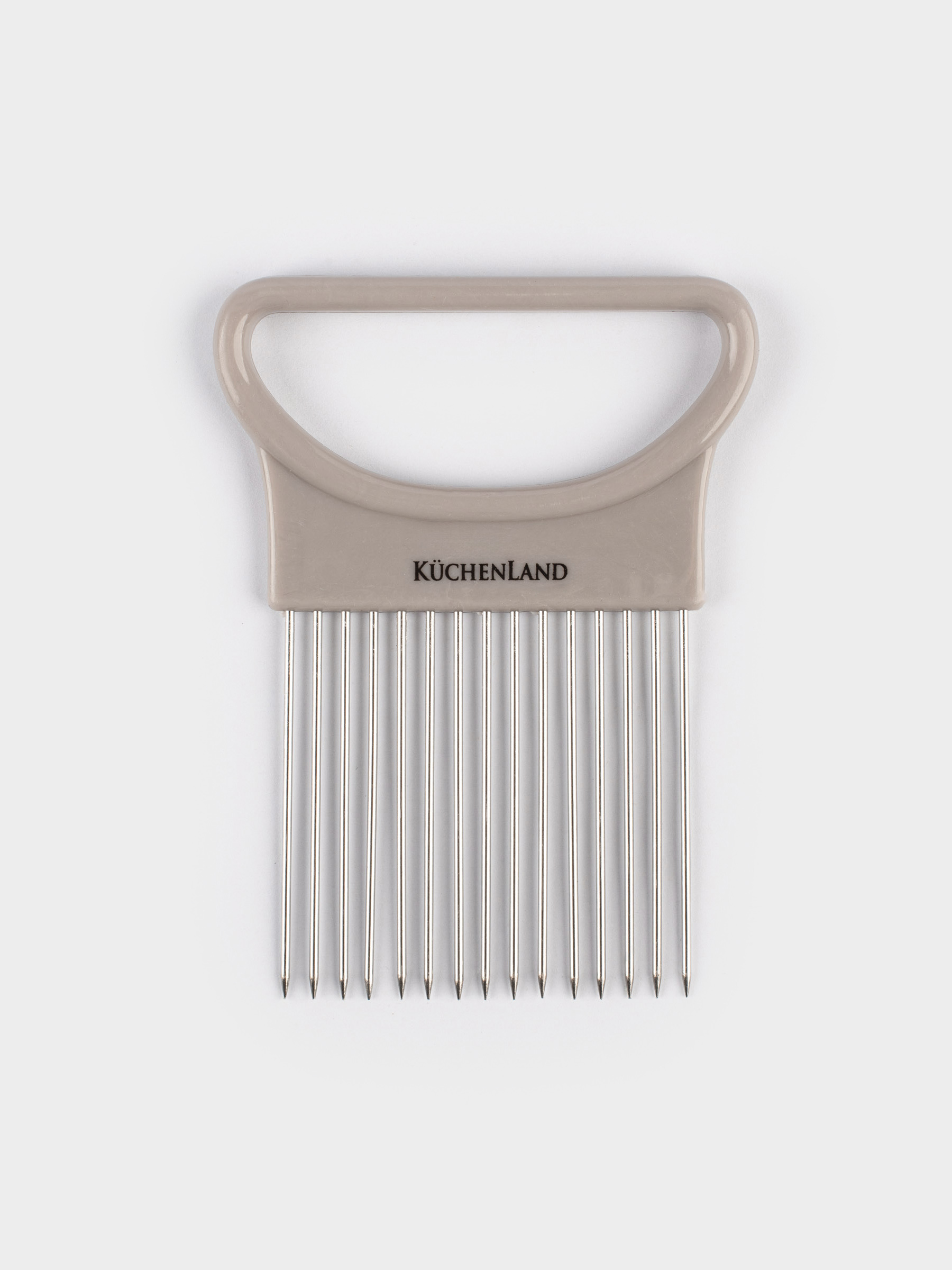 Onion slicer holder, 11x9 cm, plastic / steel, Beige, Soft Kitchen, image-0