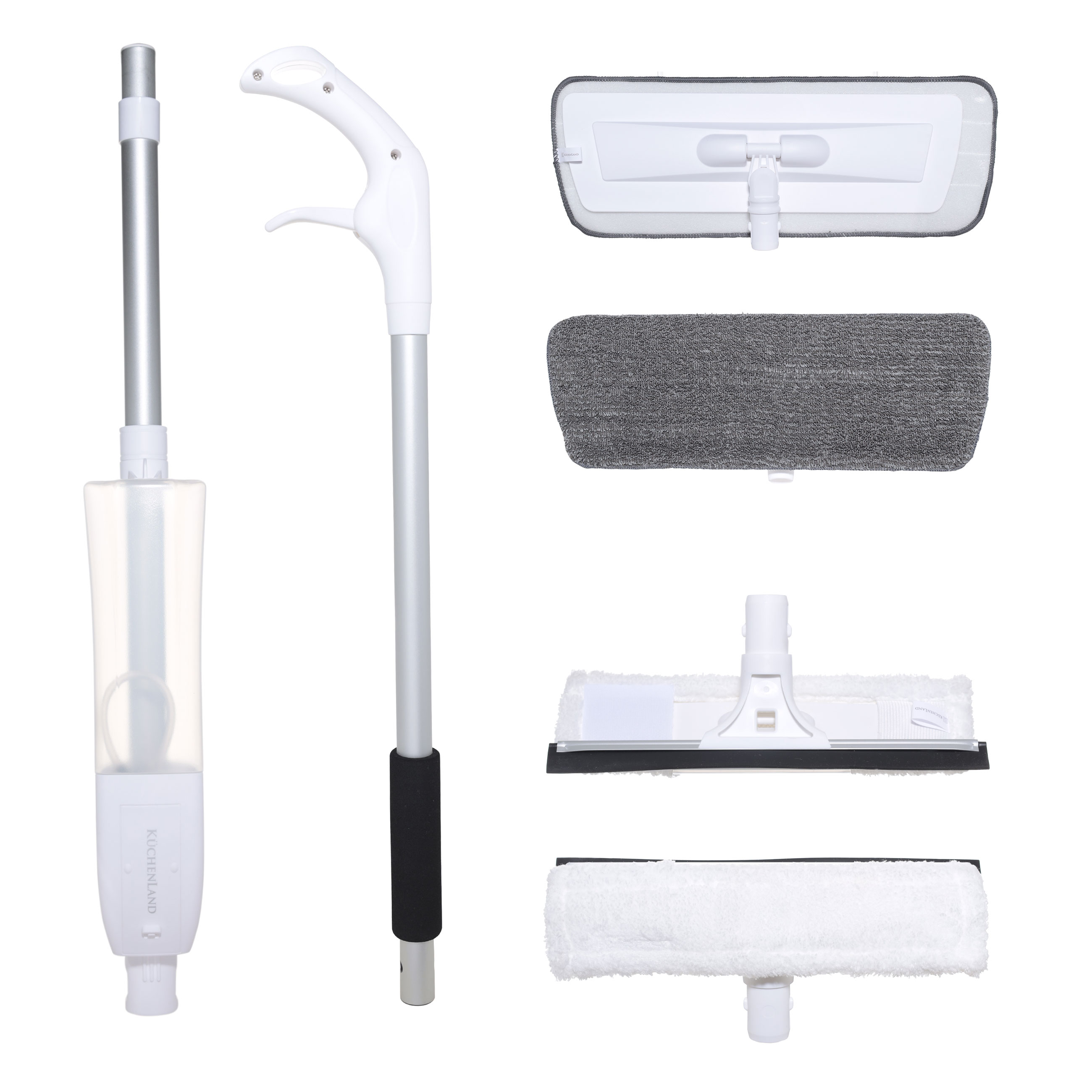Mop, with spray gun, with window cleaning nozzle, trapezoid, white, Mop light, image-2