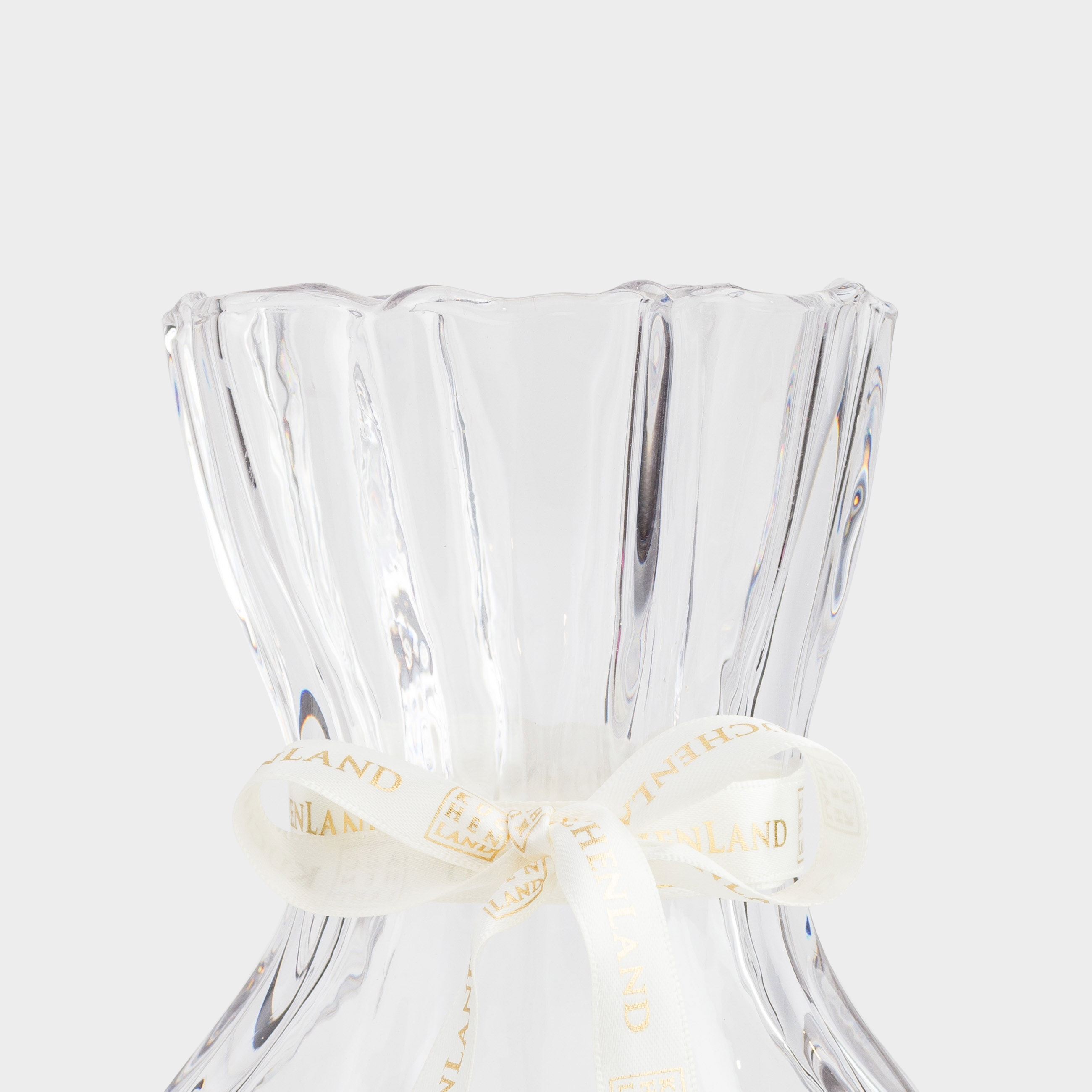 Flower vase, 29 cm, Glass, Crumpled effect, Crumple, image-0
