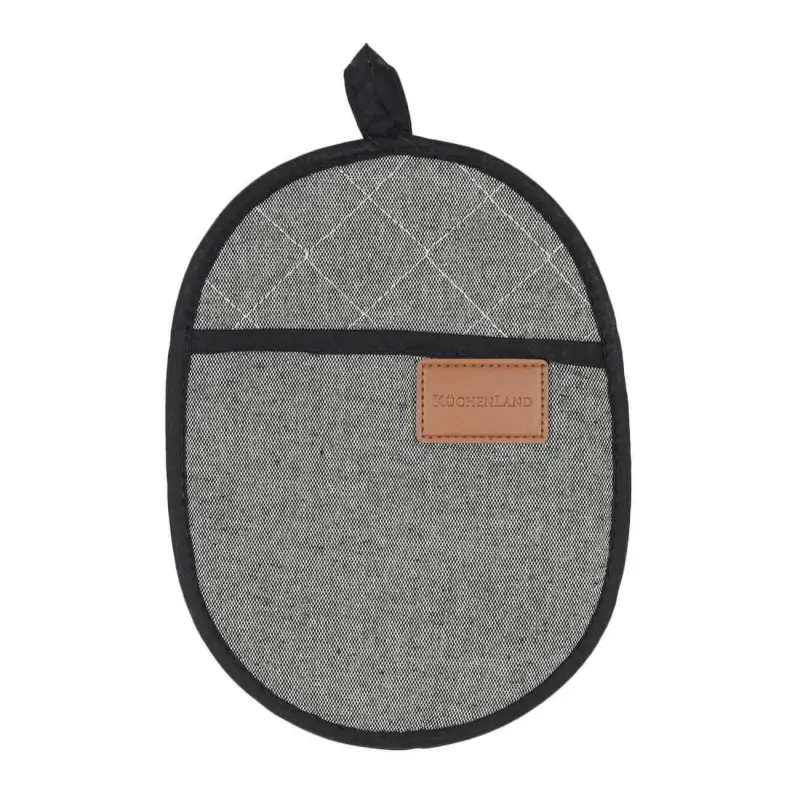 Potholder, 19x25 cm, polyester / neoprene, dark grey, Melange