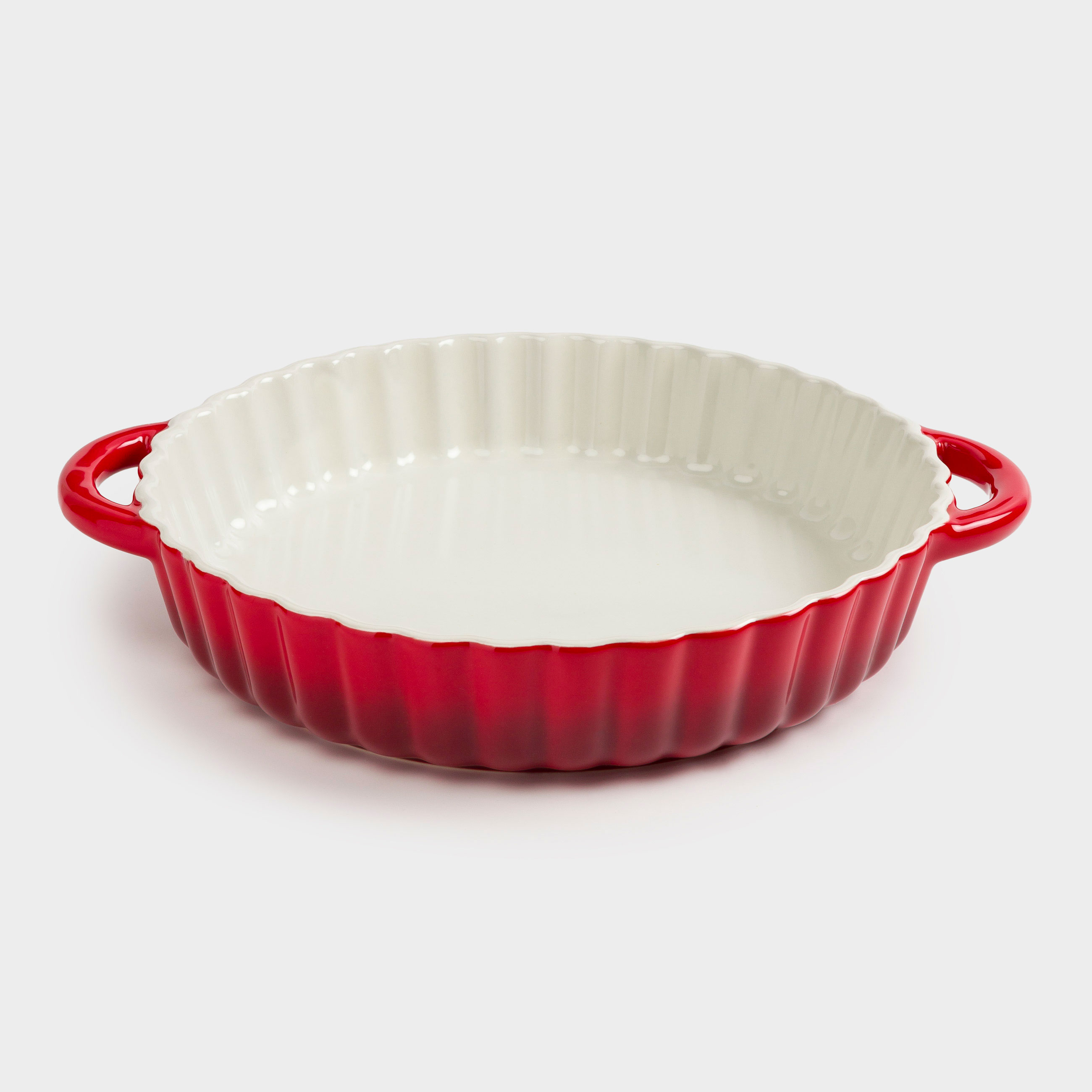 Baking dish, 25 cm, ceramic, round, burgundy, Gradient, Cakes gradient