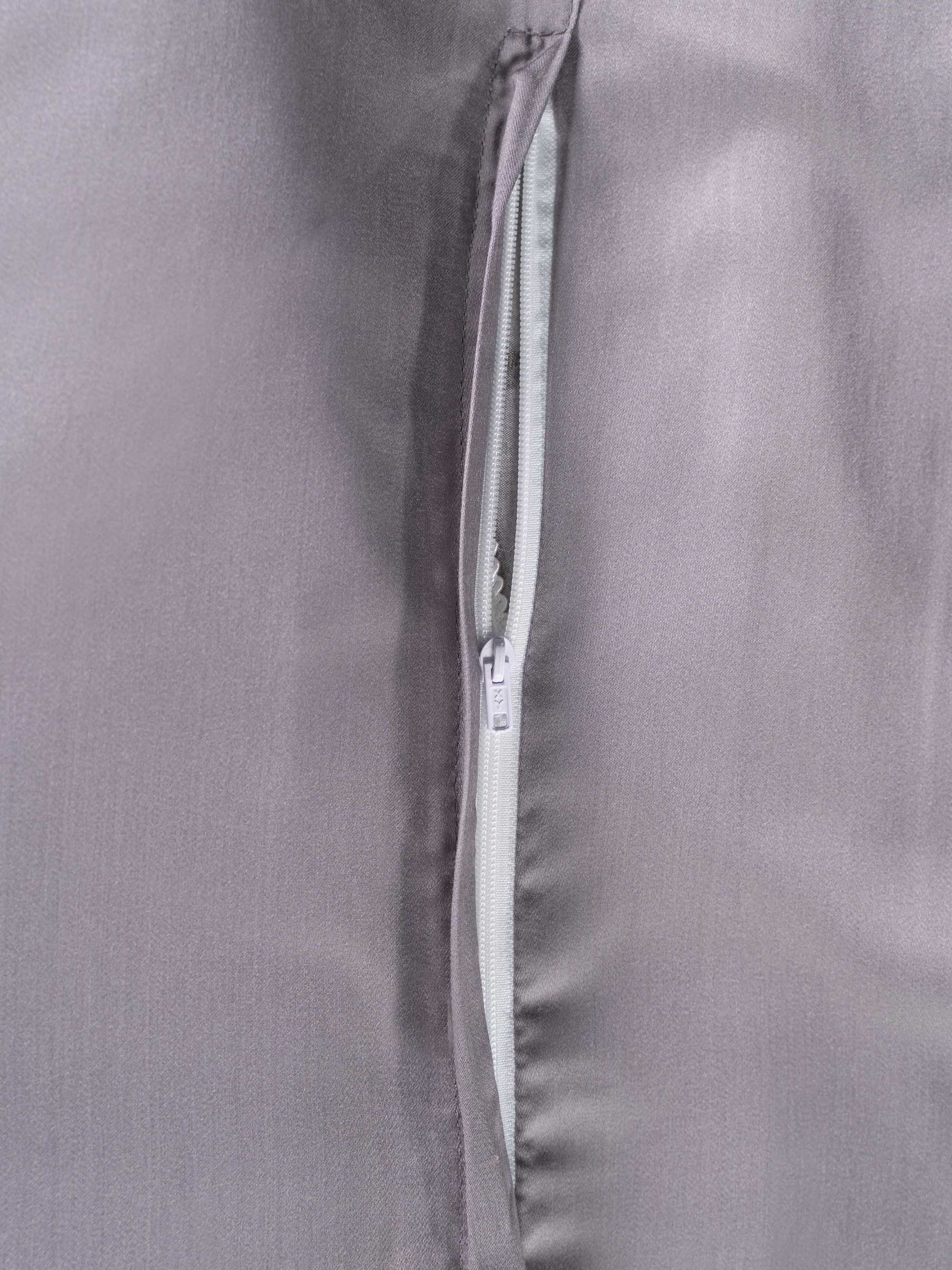 Bed linen set, euro, Tencel 300 TC, grey, Flowers and leaves, Tencel, image-4