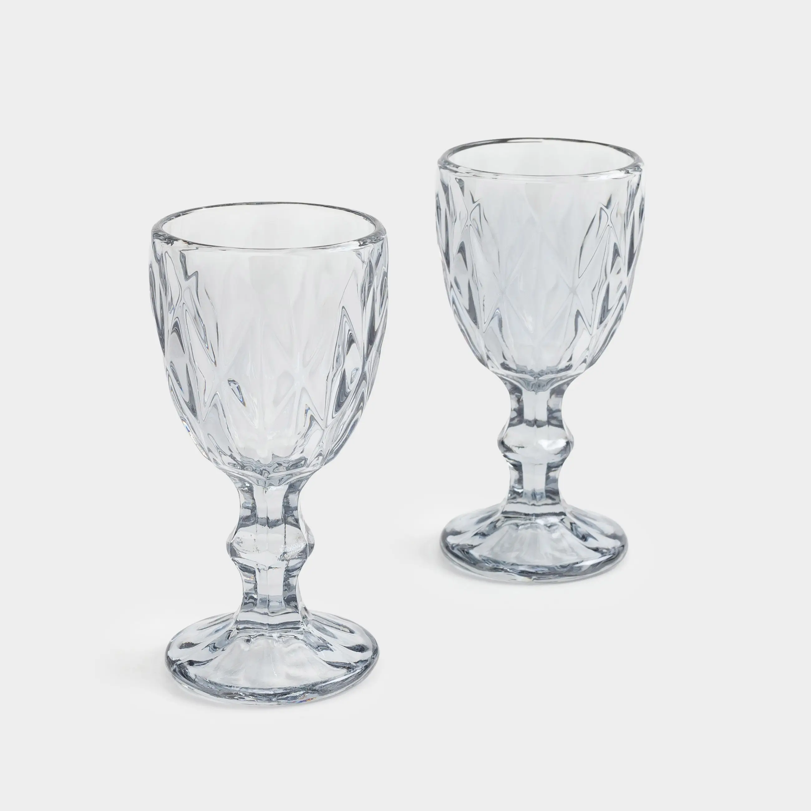 Drinking glass, 50 ml, 2 pcs, glass R, gray, Rhomb color