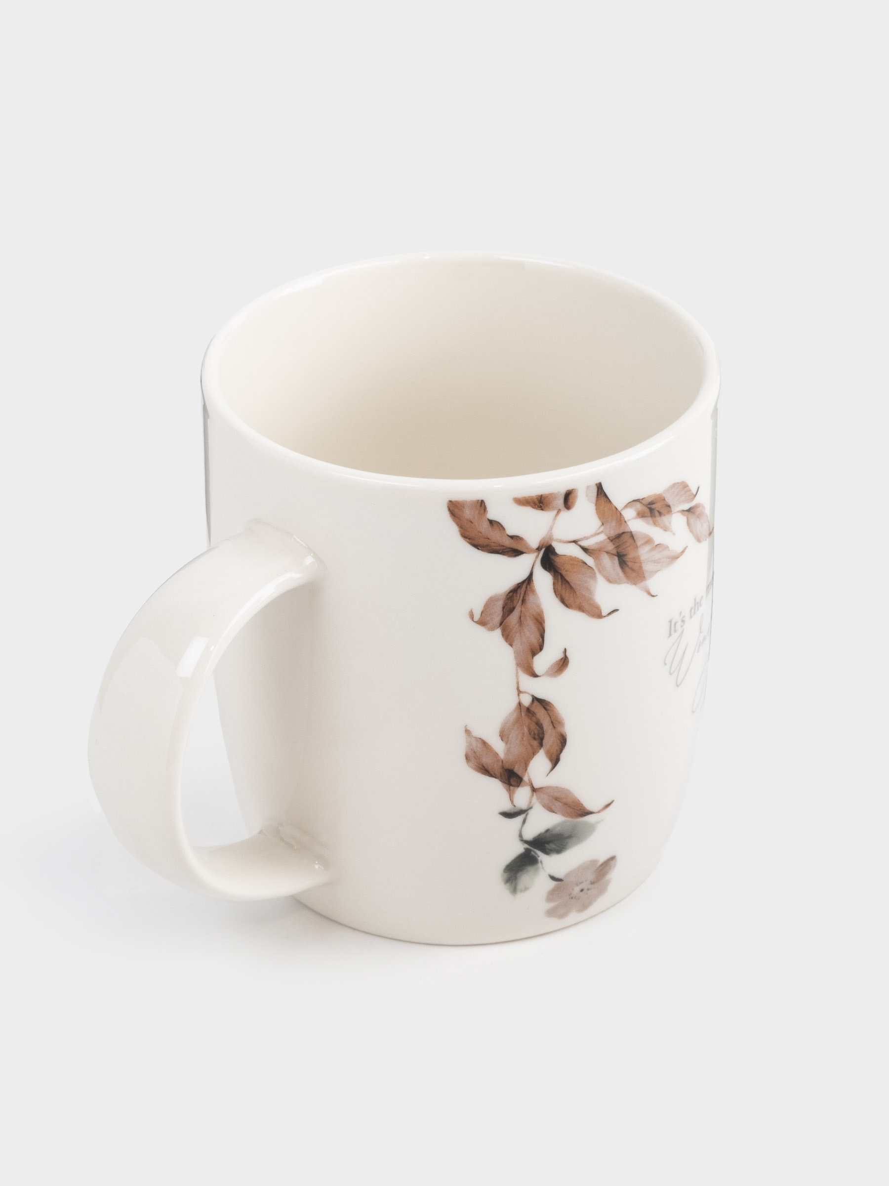 Mug, 360 ml, porcelain N, Autumn flowers, Refined floral, image-1