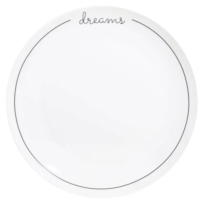 Dinner plate, 27 cm, porcelain N, white, Dreams, Scroll white