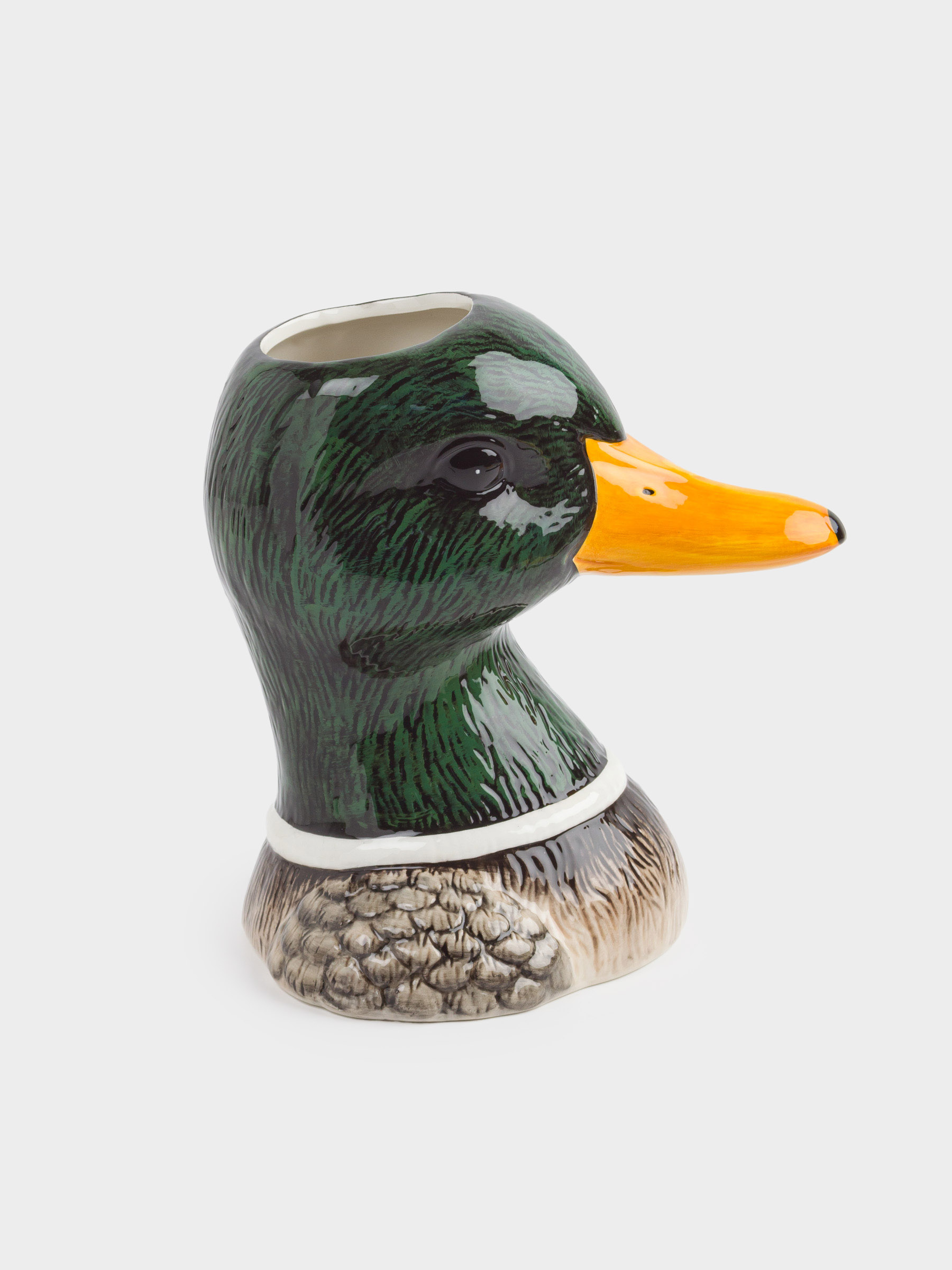 Flower vase, 24 cm, decorative, ceramic, Drake, Duck, image-2