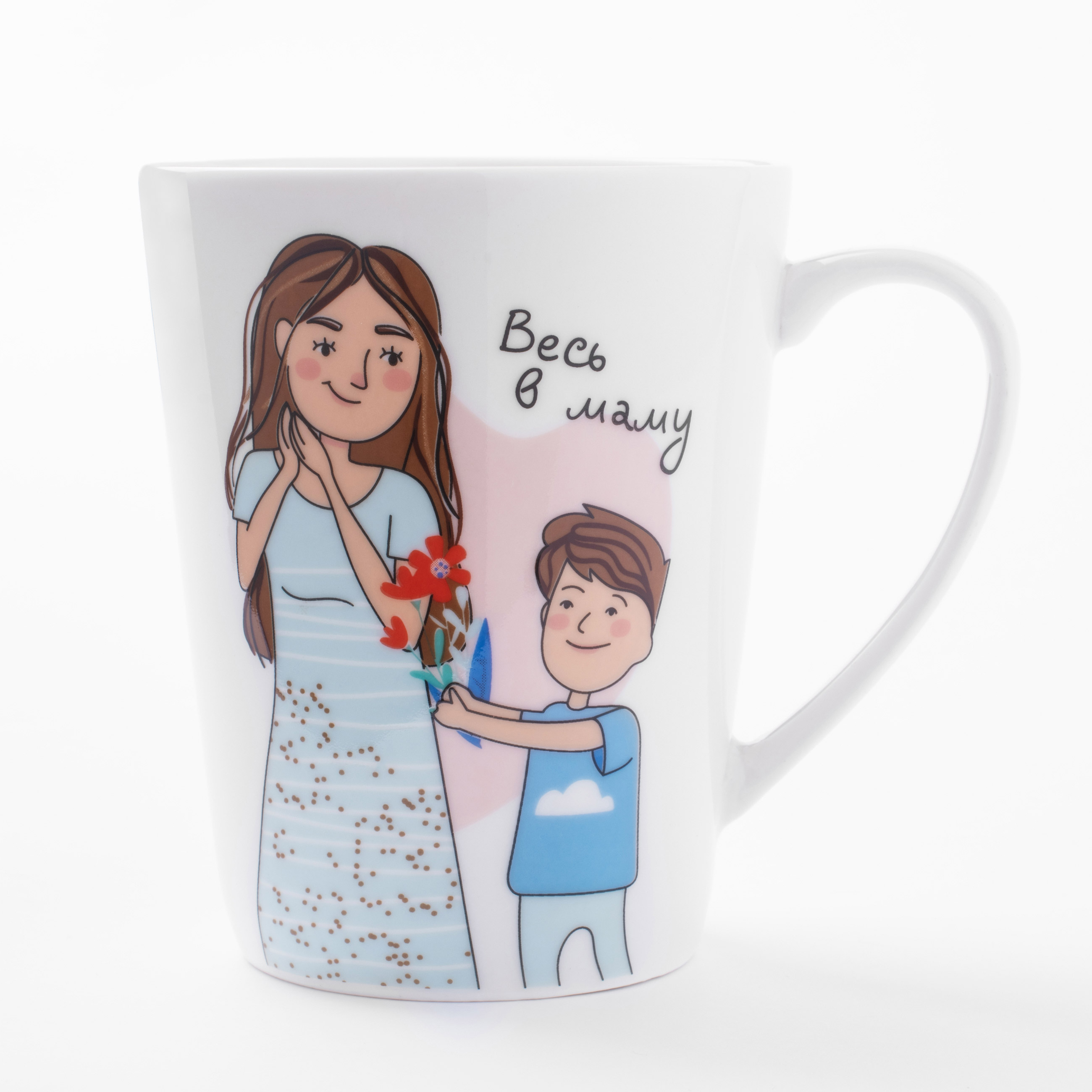 Mug, 420 ml, Porcelain N, white, Mother and son, Family, image-1