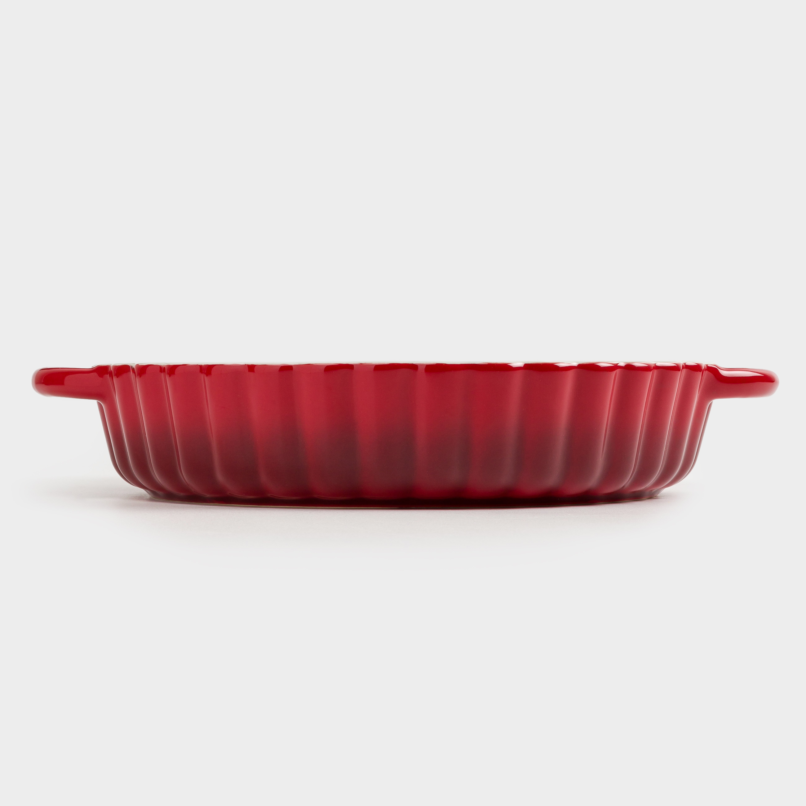 Baking dish, 25 cm, ceramic, round, burgundy, Gradient, Cakes gradient