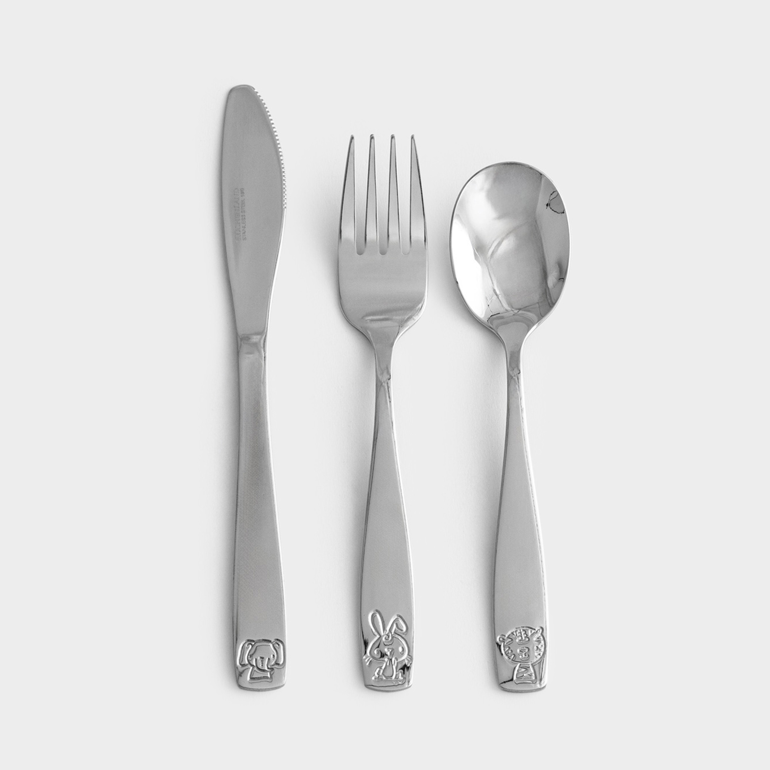 Cutlery, children's, 1 Persian, 3 pr, steel, Animal world, Zoo