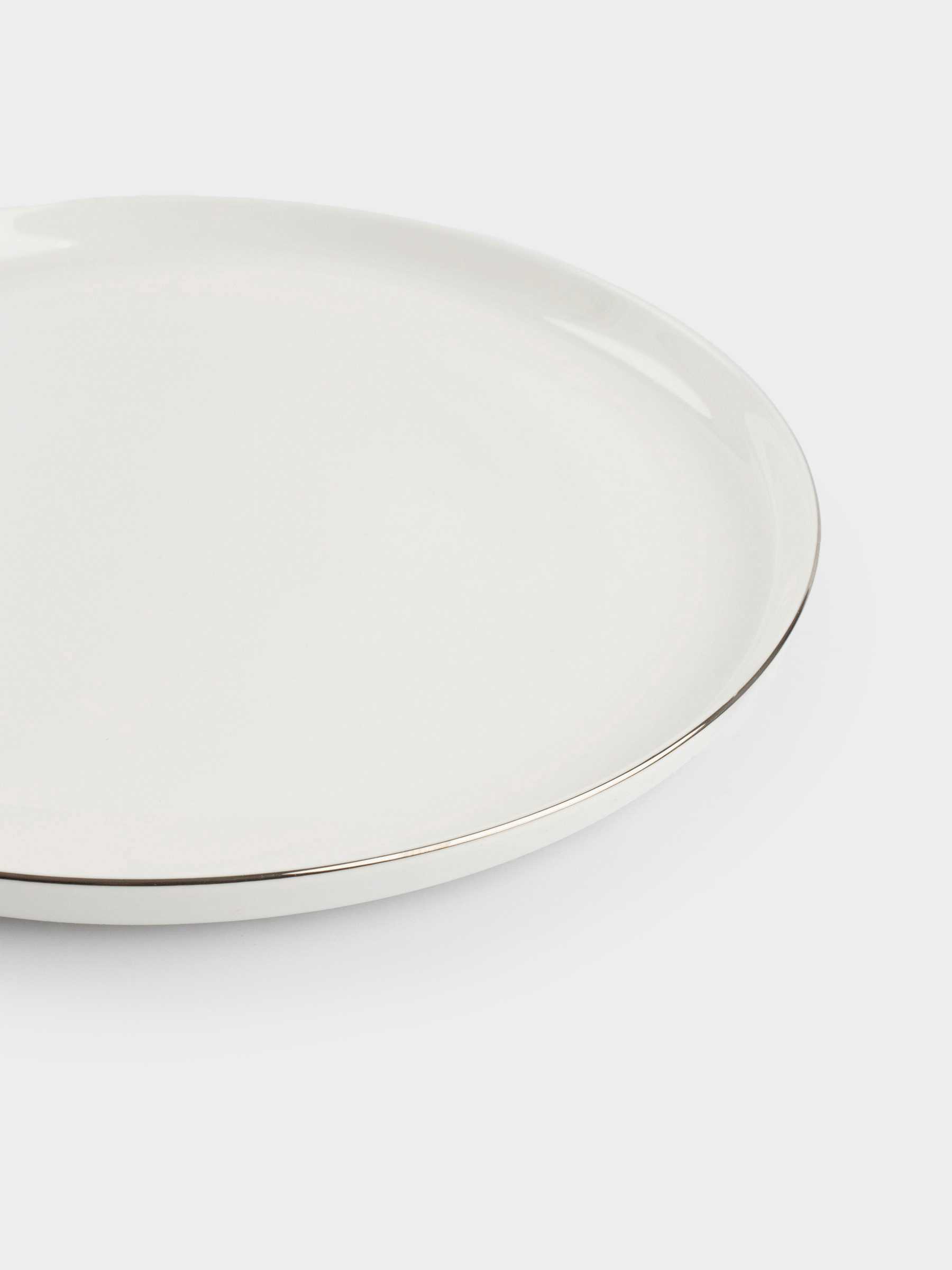 Dining plate, 26 cm, porcelain F, white, Ideal silver, image-4