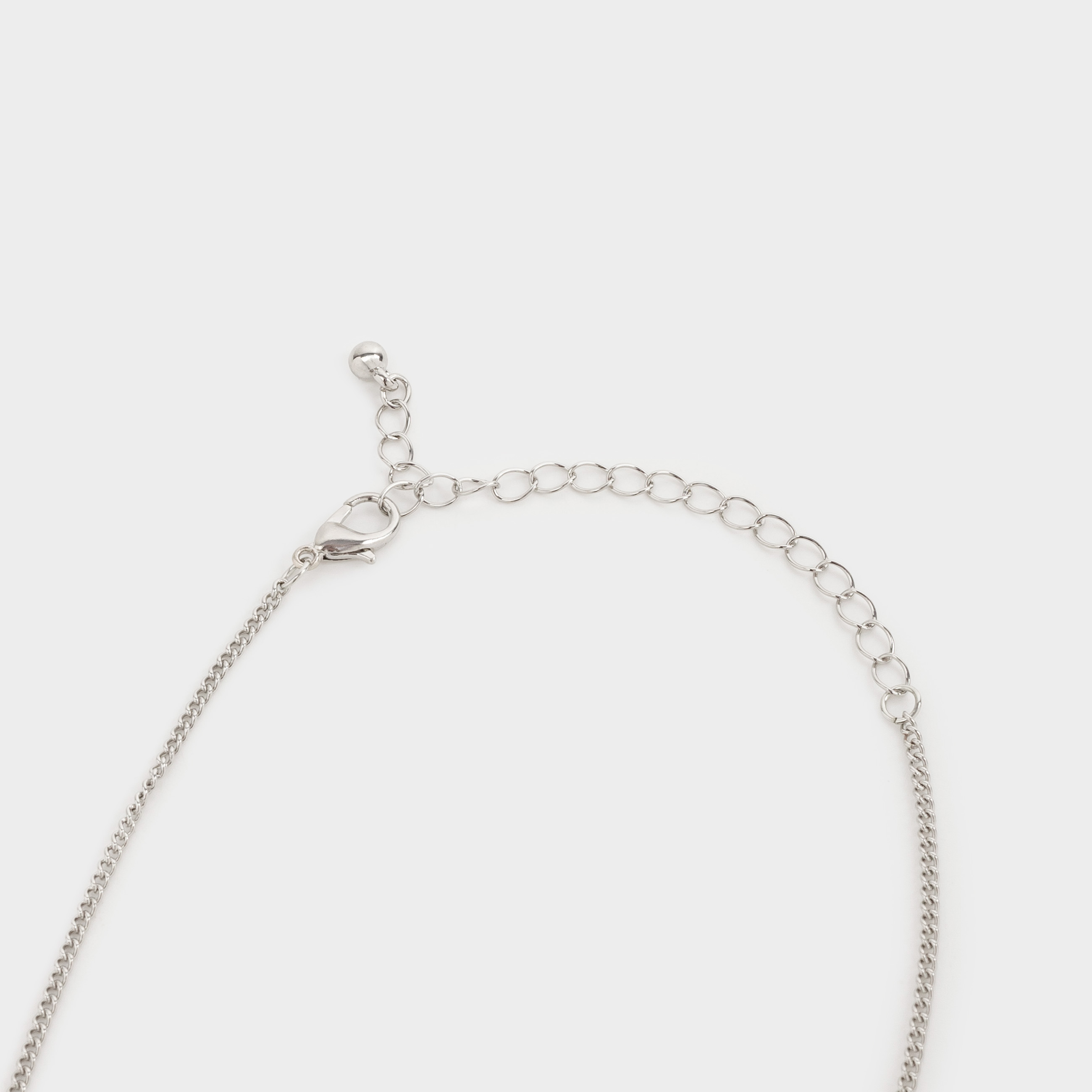 Jewelry set, 47/51 cm, 2 items, Necklace / chain, Metal, Silver, Sphere, Jewelry