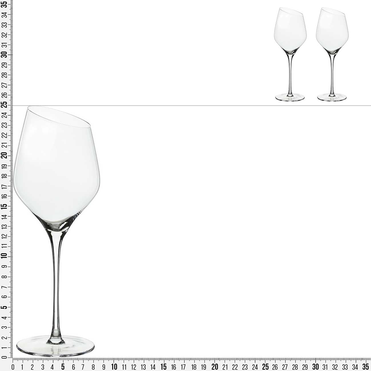 Drinking glass, 460 ml, 2 pcs, glass, Charm L, image-2