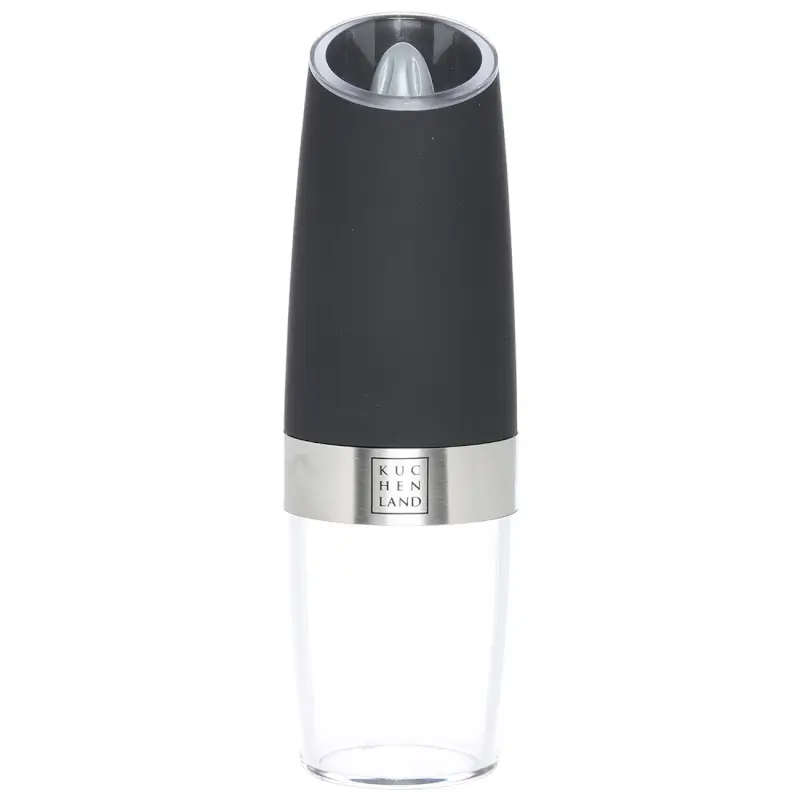 Spice mill, 20 cm, Gravity, Plastic / Acrylic, LED W, Black, Spicy ,image-0