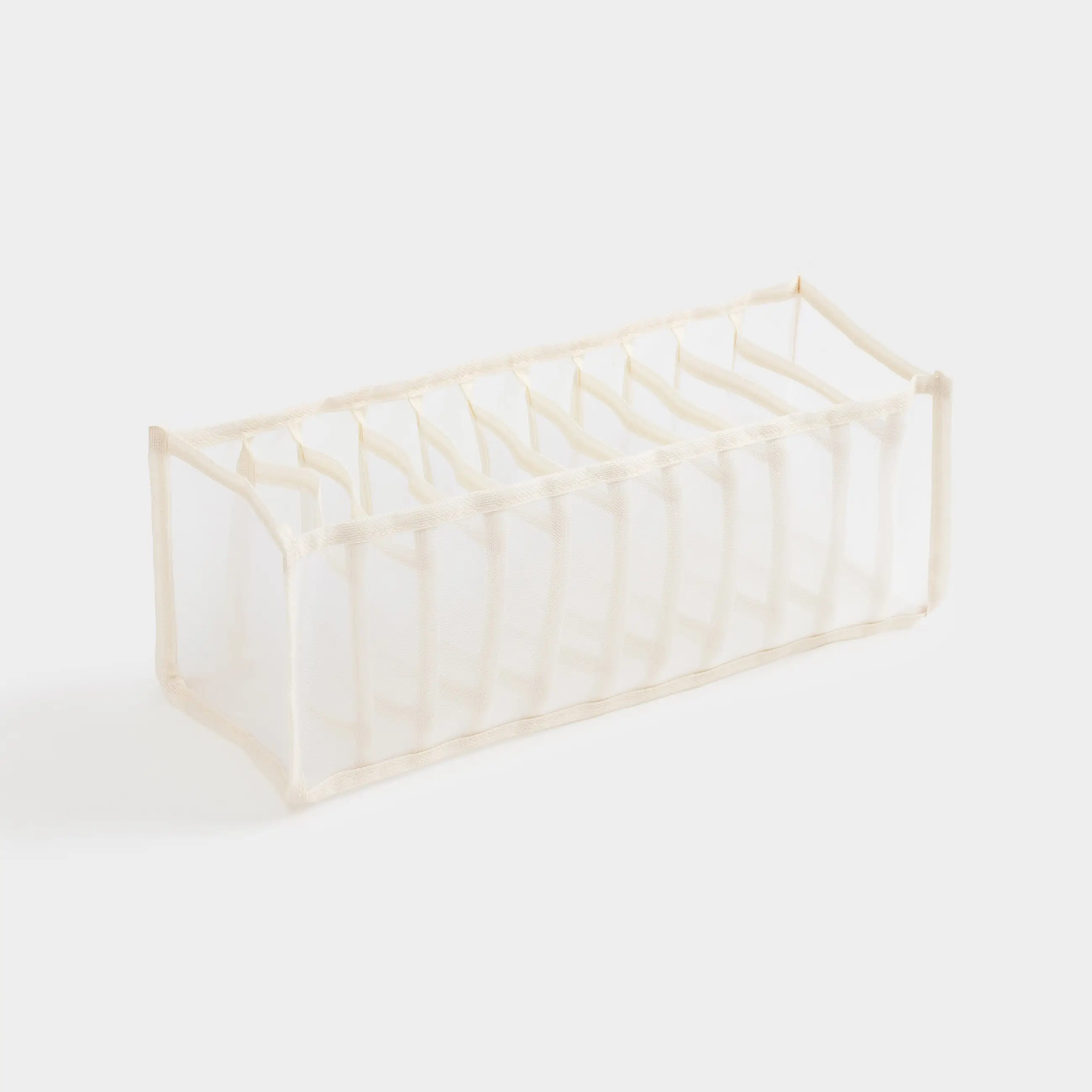Organizer-divider for drawers, 32x12 cm, 11 otd, textile, beige, Pedant light, image-0