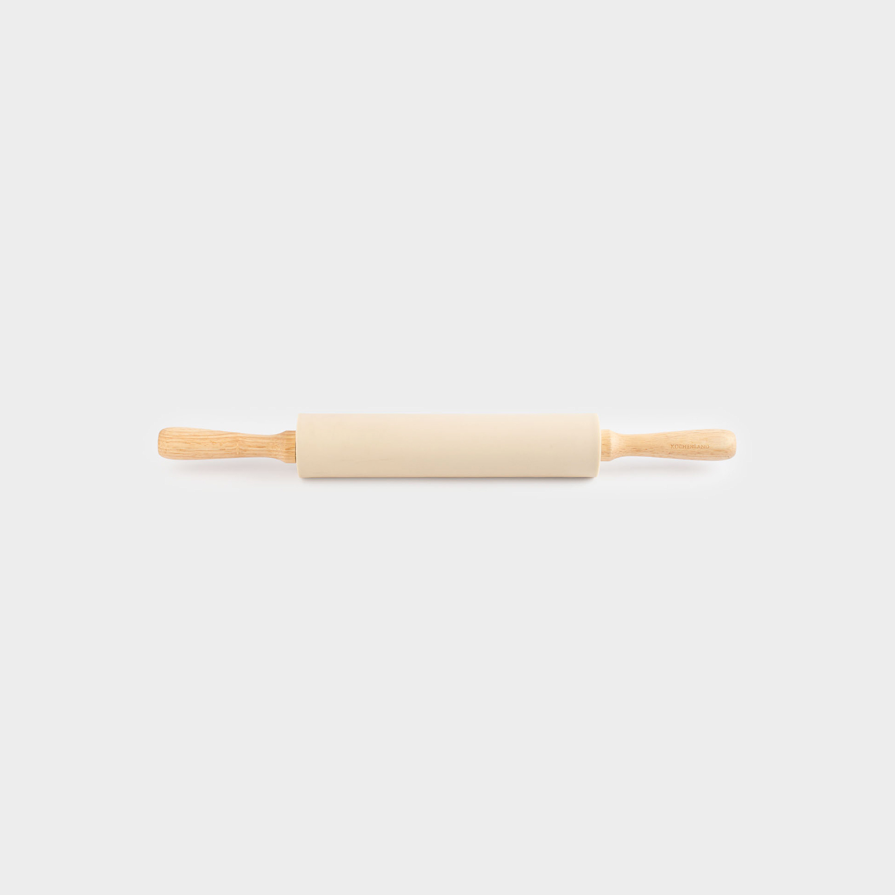 Rolling pin, 48 cm, silicone / wood, beige, Bakery